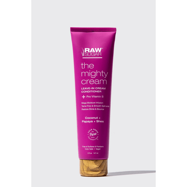 Raw Sugar The Mighty Cream Leave-in Cream Conditioner, Coconut + Papaya + Shea, 5 fl oz RAW SUGAR