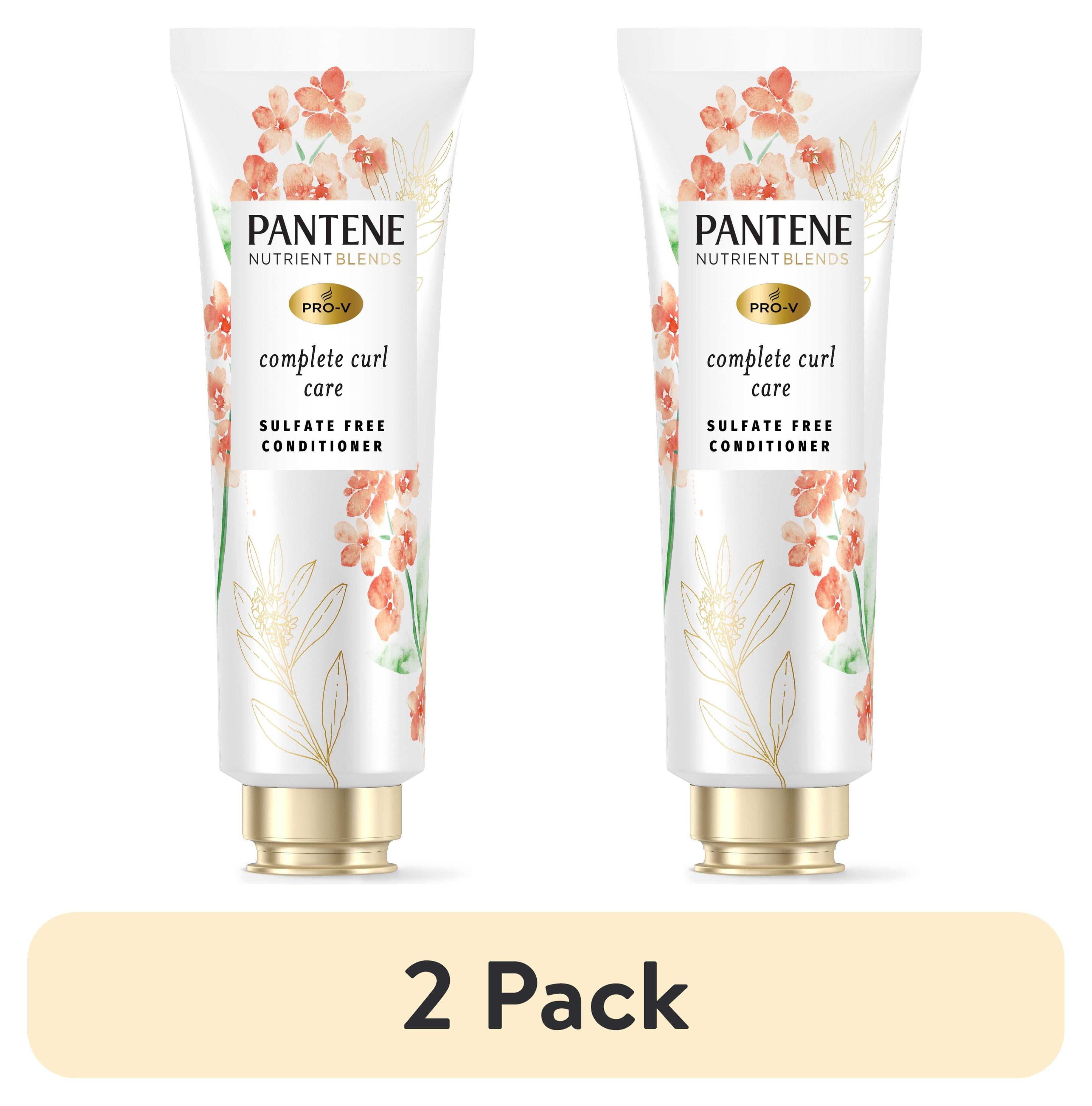 (2 pack) Pantene Sulfate Free Curly Hair Conditioner, Anti Frizz, with Jojoba Oil, Color Safe, 8.0 oz Pantene