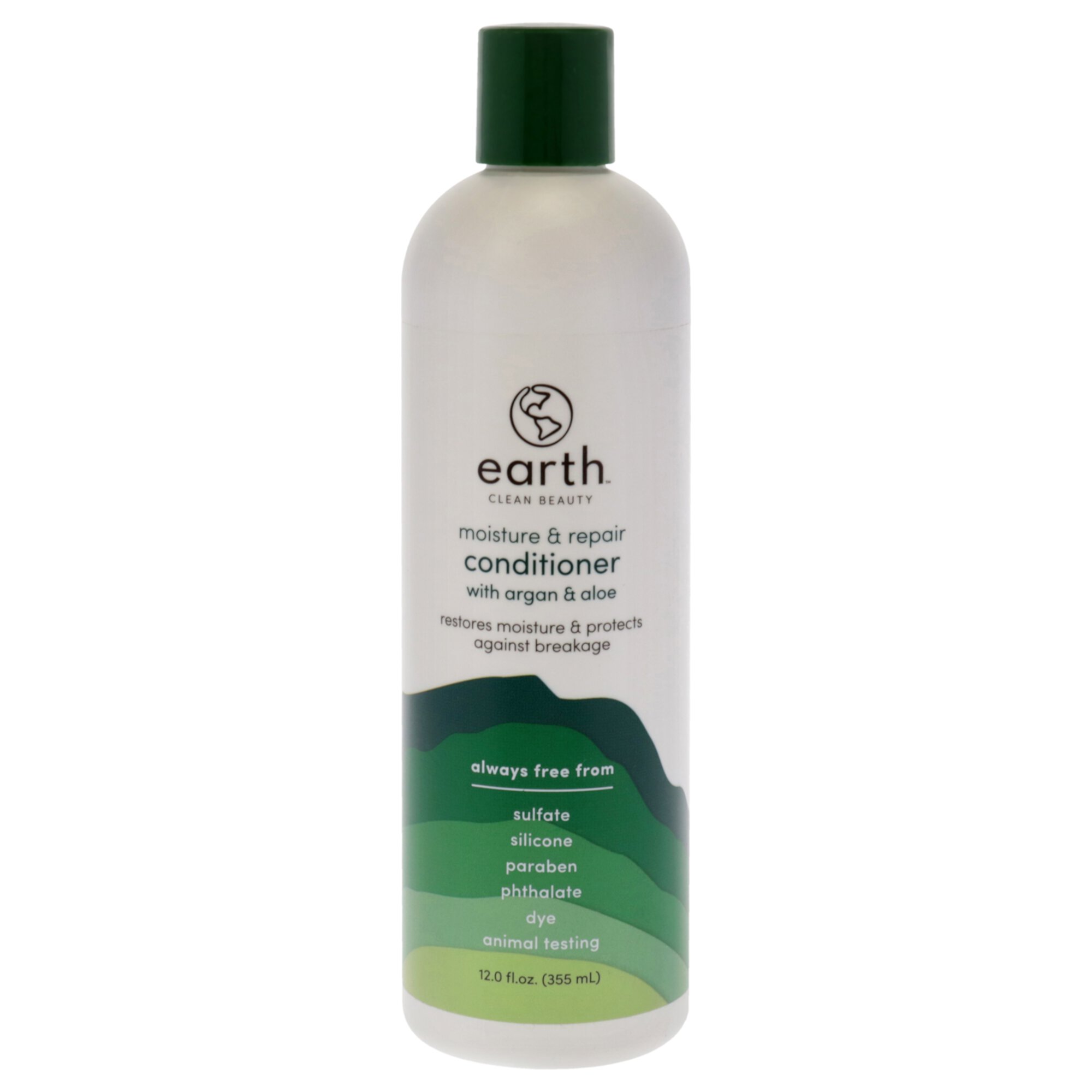 earth Clean Beauty Moisture & Repair Conditioner, with Argan Oil and Aloe, for All Hair Types, 12 fl oz. Earth