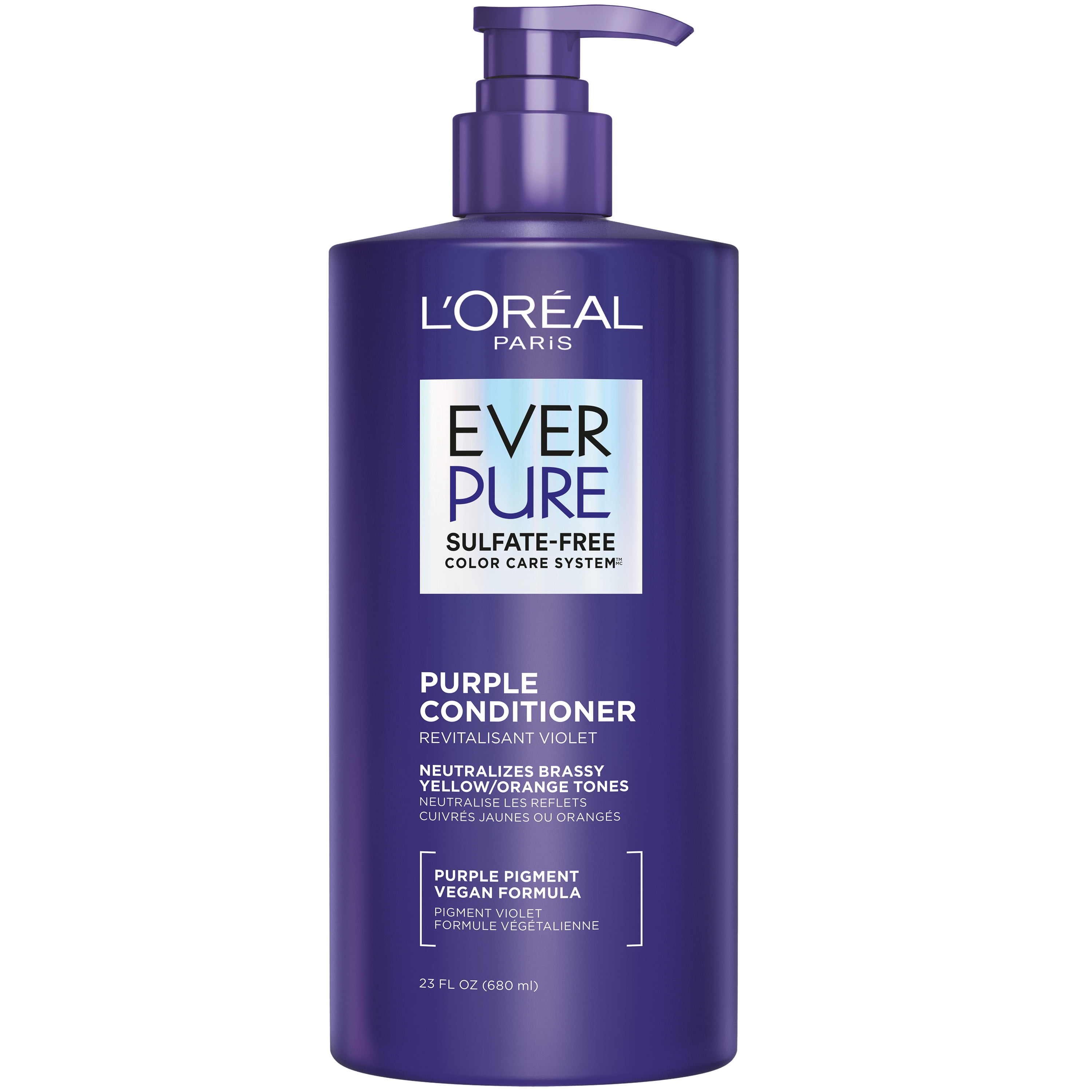 L'Oreal EverPure Purple Sulfate Free Color Protection Conditioner, Color Treated, Hibiscus, 23 fl oz L'Oréal Paris