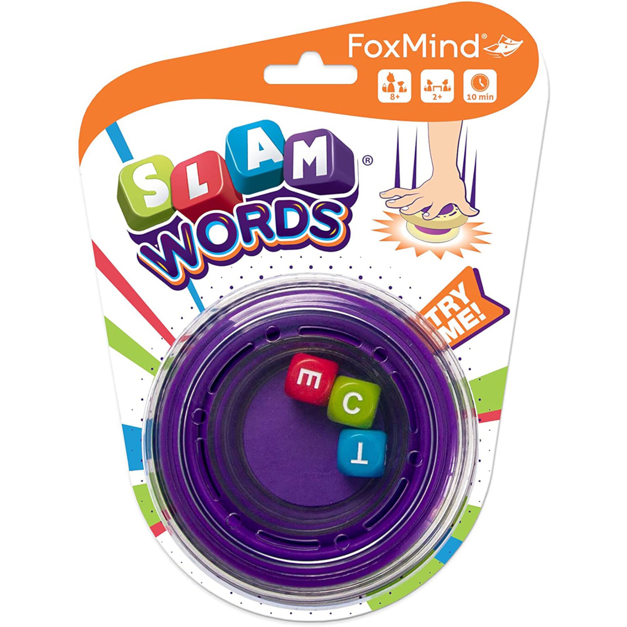 FoxMind Games: Slam Words, Easy to Learn, Interactive, Family, Fun Social Game, Easily Portable, Play Anywhere on the Go, Made for 2 or More Players, For Ages 8+ FoxMind