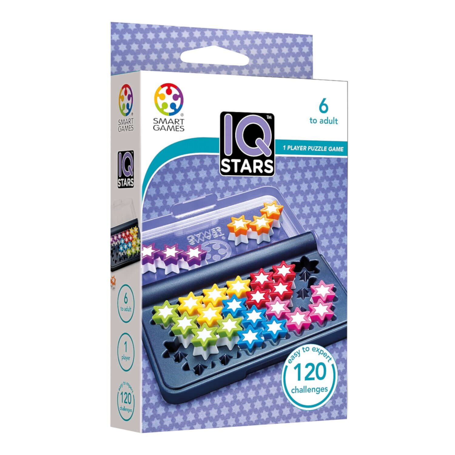 SmartGames IQ Stars Travel Game Featuring 120 Challenges for Ages 6-Adult SmartGames