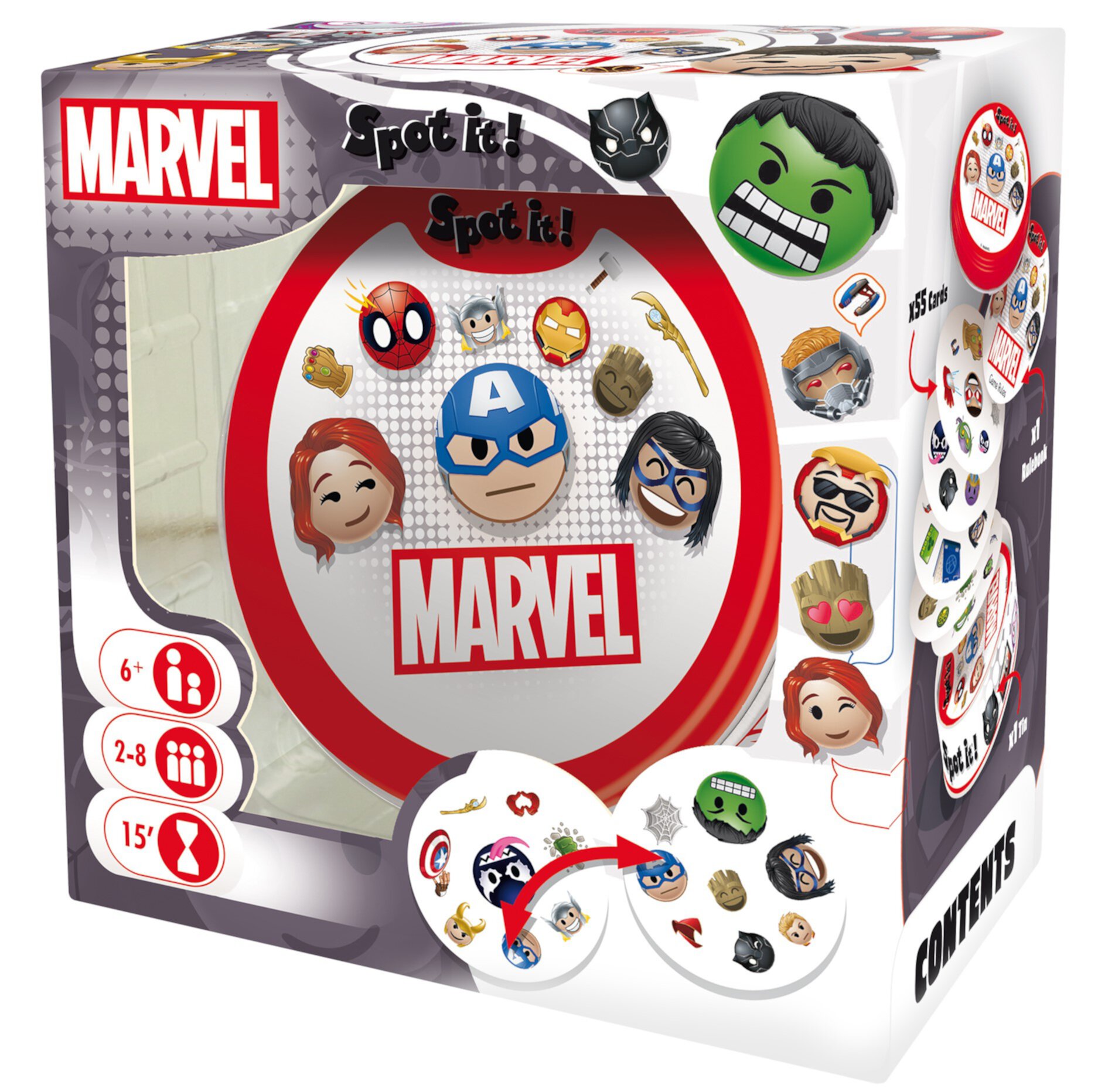 Spot It Marvel Emojis Family Card Game for Ages 6 and up, from Asmodee Asmodee