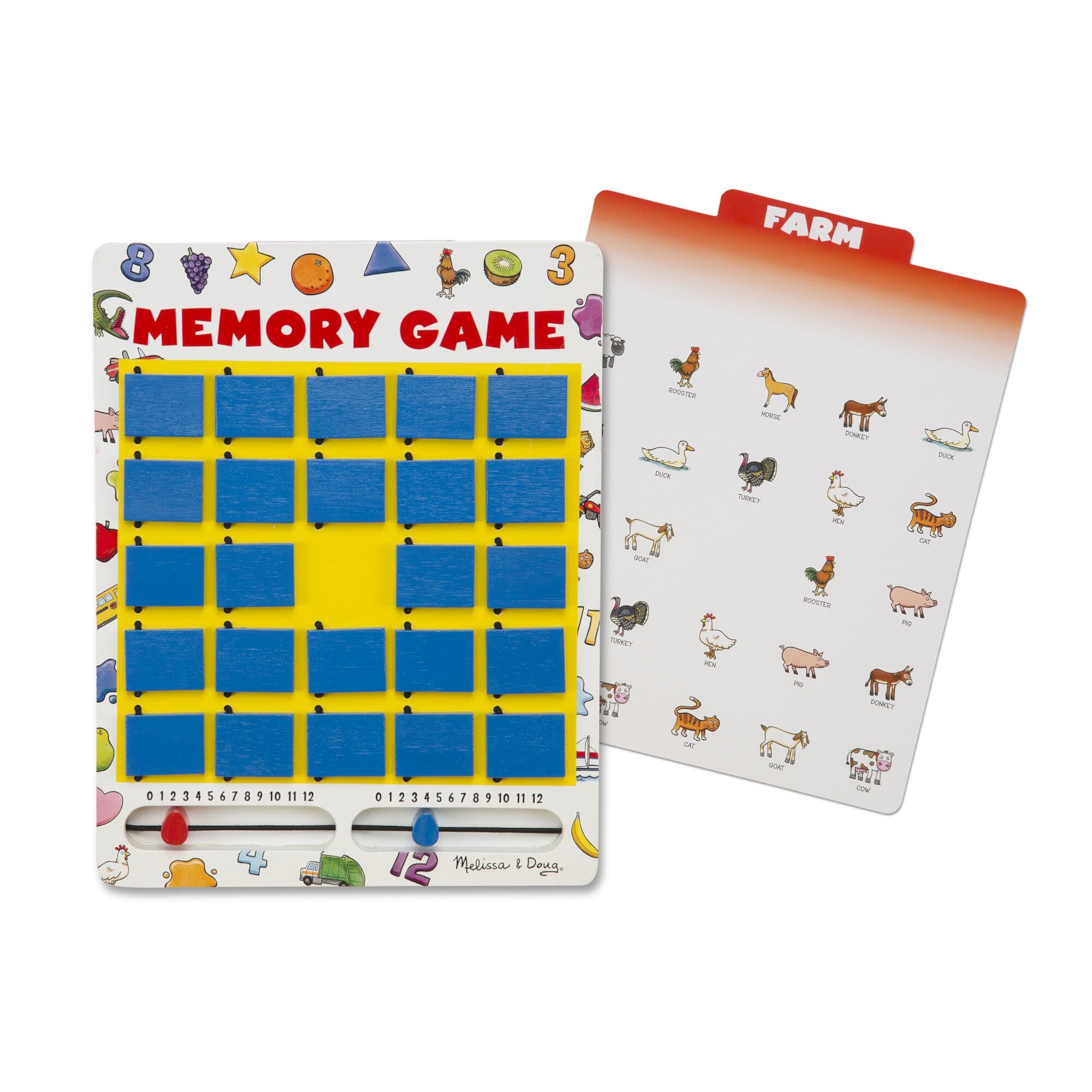 Melissa & Doug Flip to Win Travel Bingo Game - 2 Wooden Game Boards, 4 Double-Sided Cards Melissa & Doug