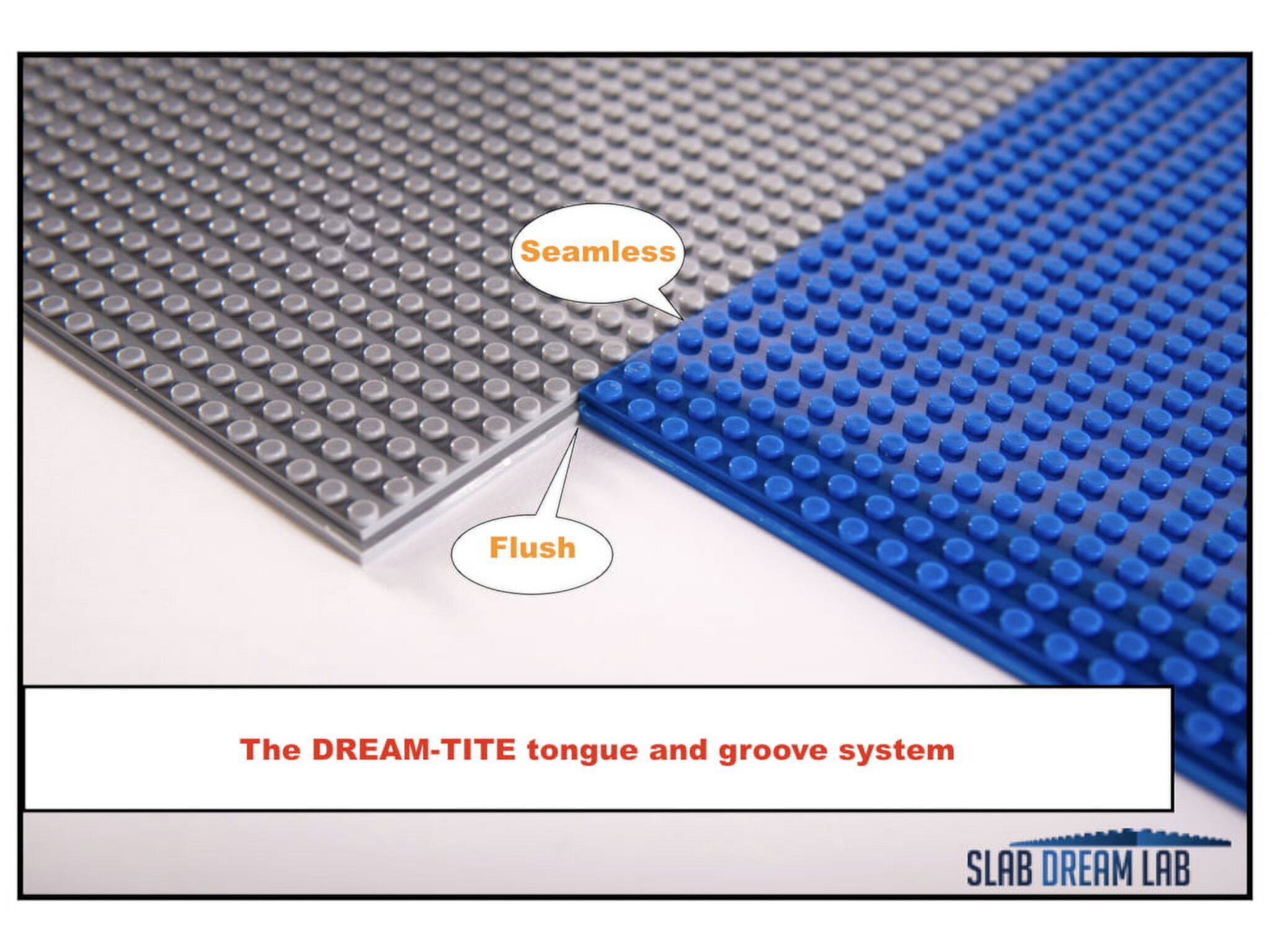 Slab Dream Lab 12"X12" Slab Lite Baseplate for All Major Building Bricks and Blocks (Brown Mosaic, Single) Slab Dream