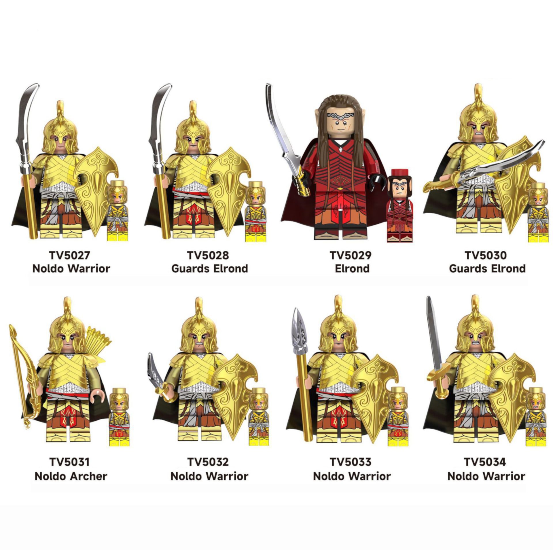 The Lord of the Rings Custom Building Block Minifigures X 8 Set B Toybuy