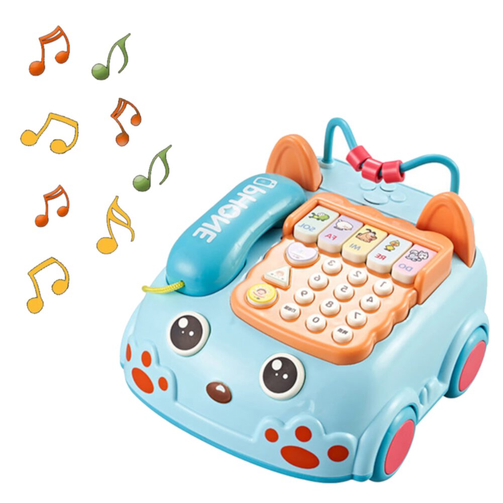 Baby Phone Toy,Baby Toy Phone Cartoon Baby Piano Music Light Toy Children Pretend Phone, Kids Cell Phone Girl with Light Parent-Child Interactive Toy Gift Game Boy Girl Early Education Gift URMAGIC