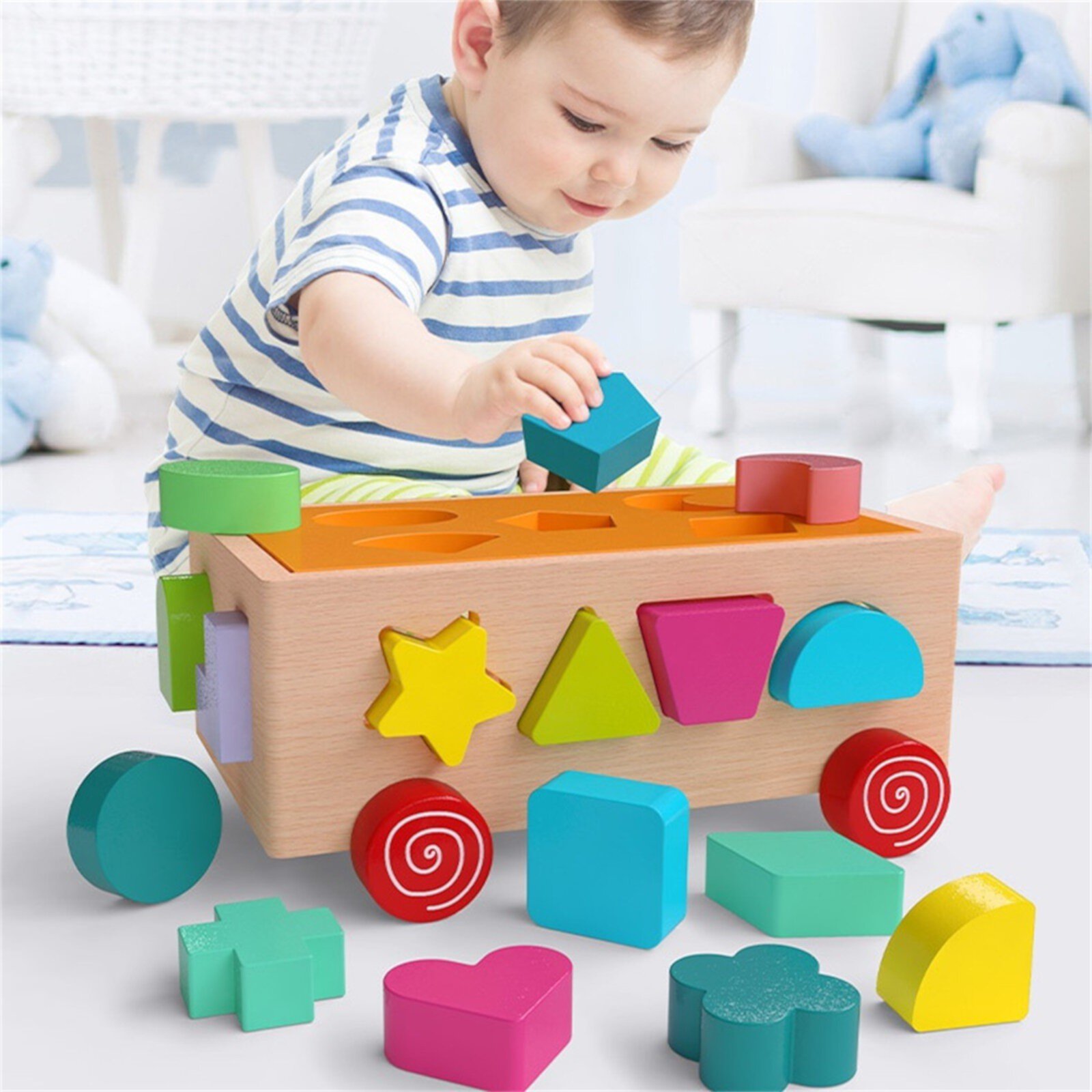 NbKWFW Buliding Blocks Building Blocks for Toddlers Play Blocks for Toddlers 1-3 Stacking Blocks Christmas Gifts Black&nbsp;of&nbsp;Friday NbKWFW