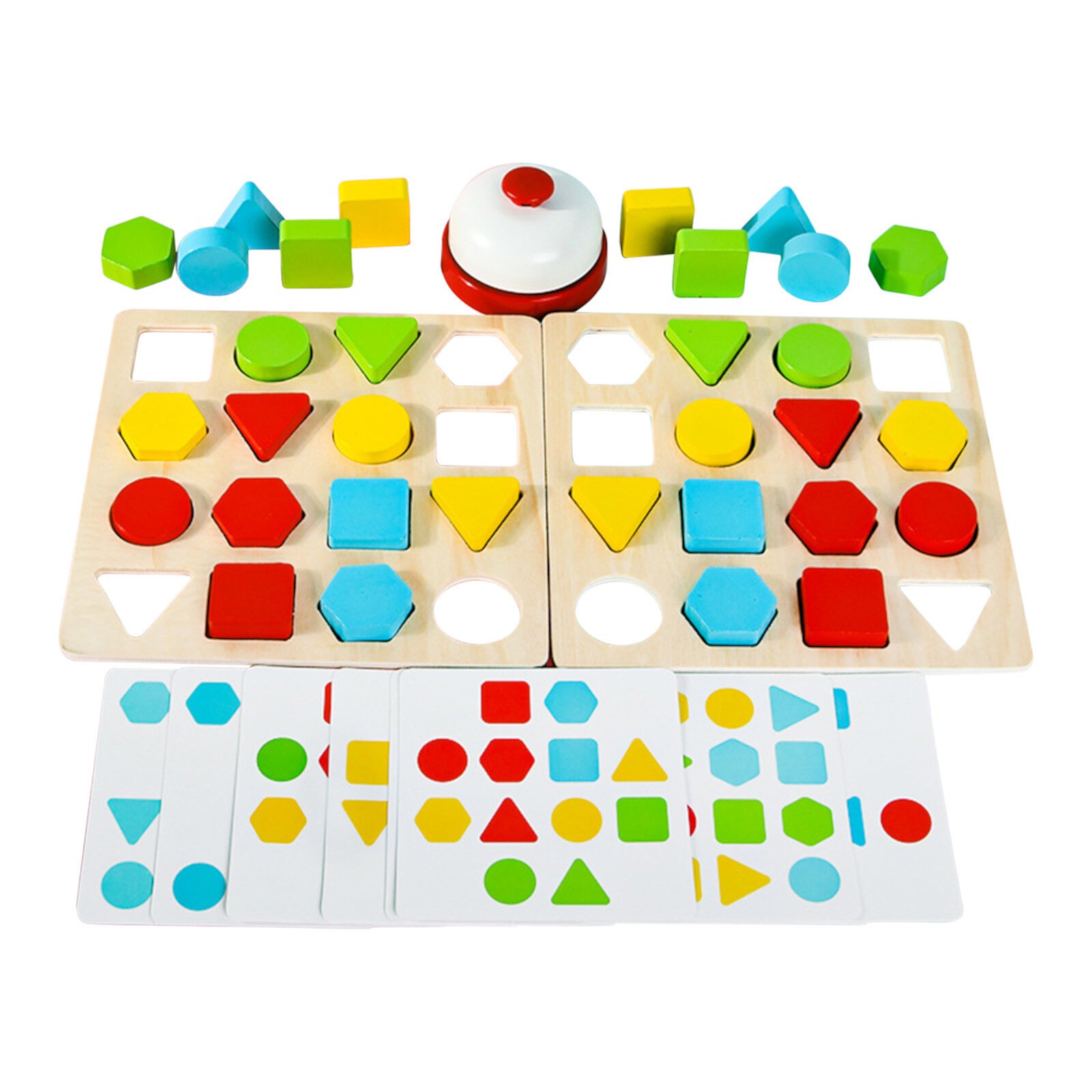 Children's Double Player Geometric Building Block Toy Puzzle Early Education Parent-child Interaction Rules To Cultivate Concentration Training GJPRXCx