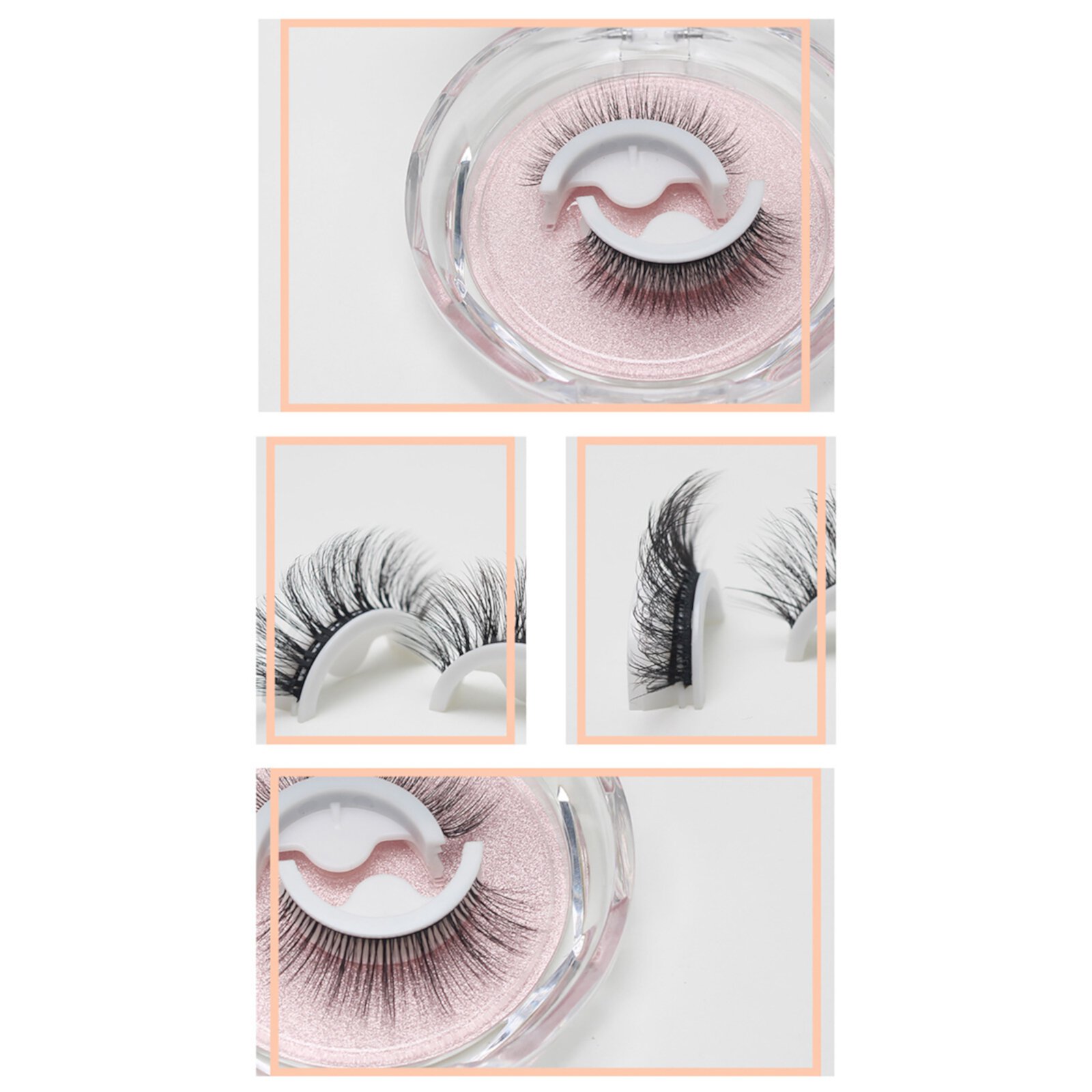 Blekii Reusable Self Adhesive Eyelashes without Glue Natural False Eyelashes Wispy Long Extension Eyelashes Pack Makeup Thick Fake Eyelashes Soft Makeup False Eyelashes Blekii