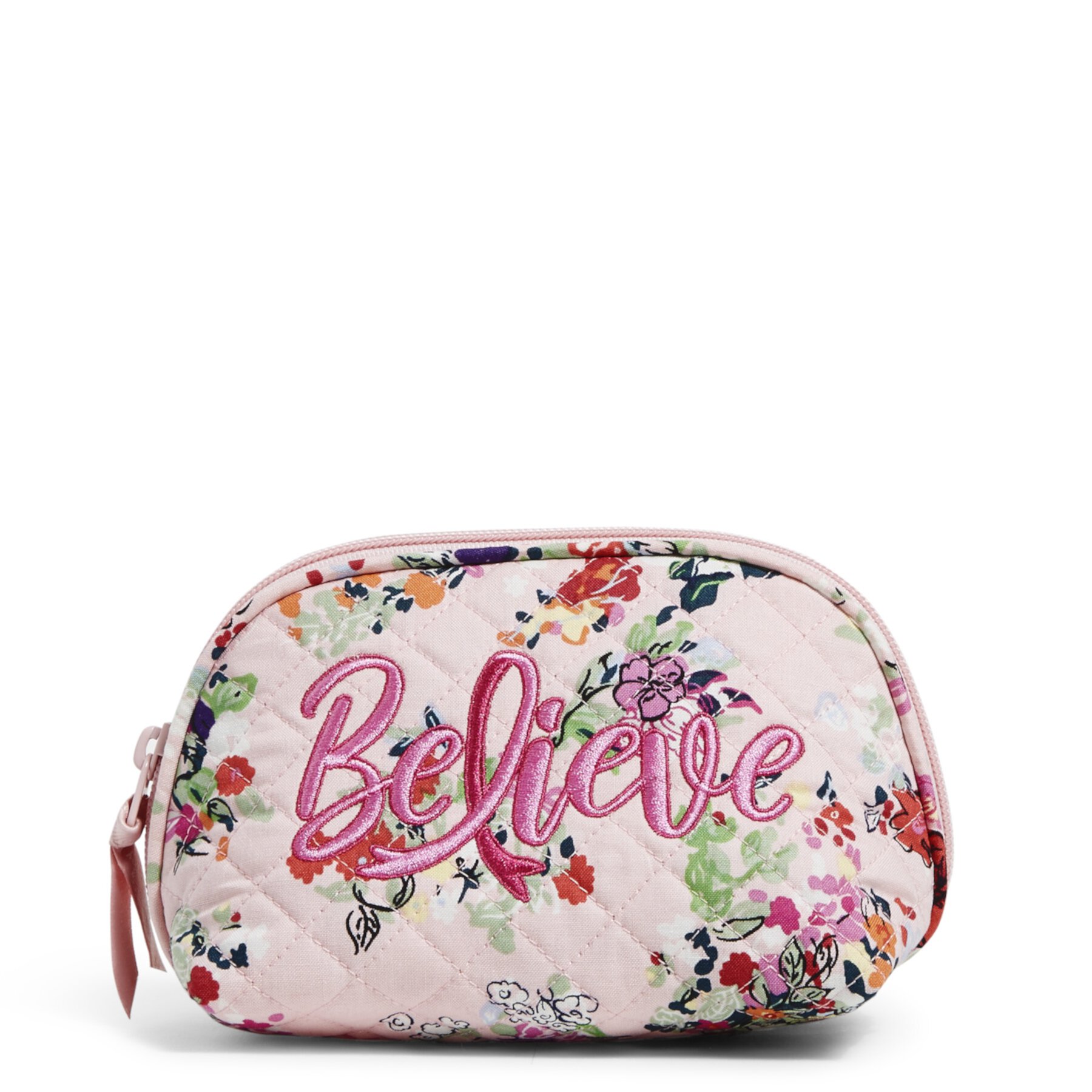 Косметичка Vera Bradley Женская из переработанного хлопка с вышивкой Hope Blooms Pink Vera Bradley