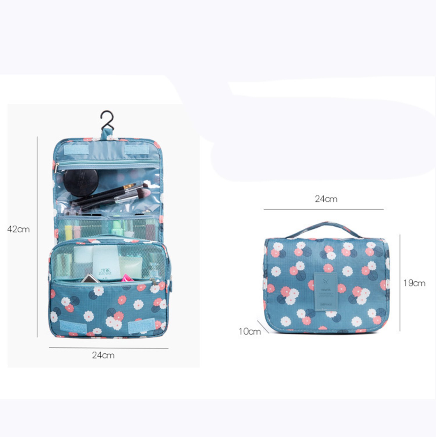 Косметичка Laidan Hanging Toiletry Bags Girls Folding Make Up Wash Bag Laidan