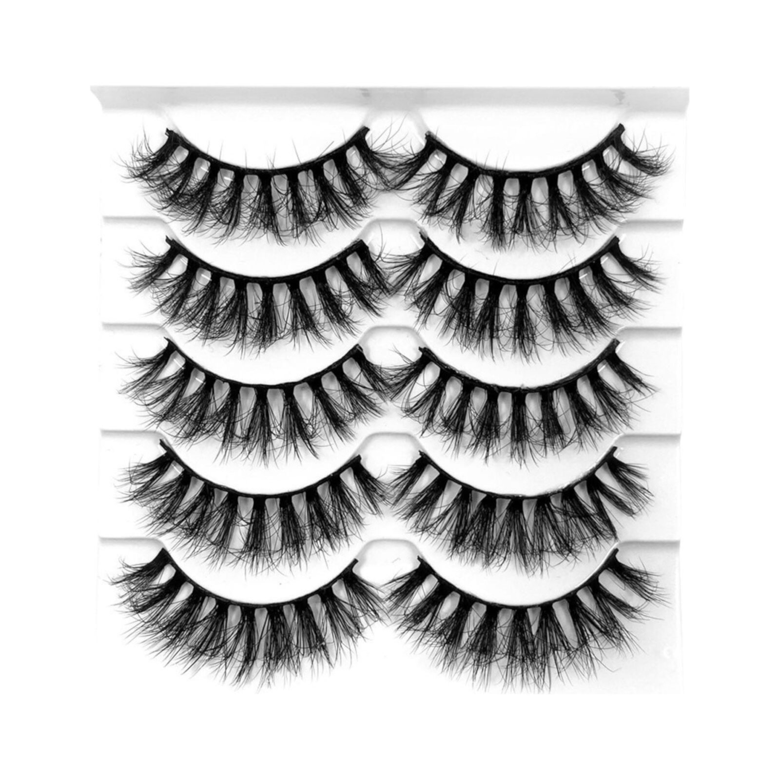 Sehao False Eyelashes Lashes Pack 10 Pairs 8D Dramatic Eyelashes Wispy Eye Style Volume Eye Lashes Multipack Sehao