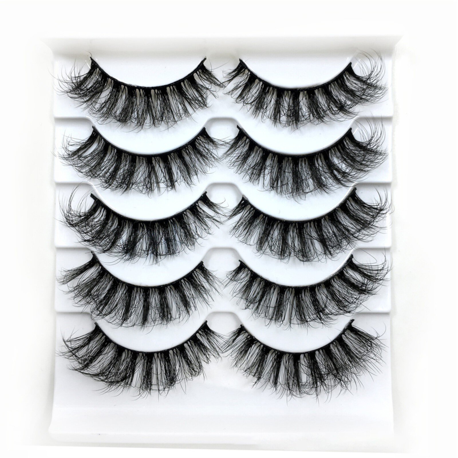 Sehao False Eyelashes Lashes Pack 10 Pairs 8D Dramatic Eyelashes Wispy Eye Style Volume Eye Lashes Multipack Sehao