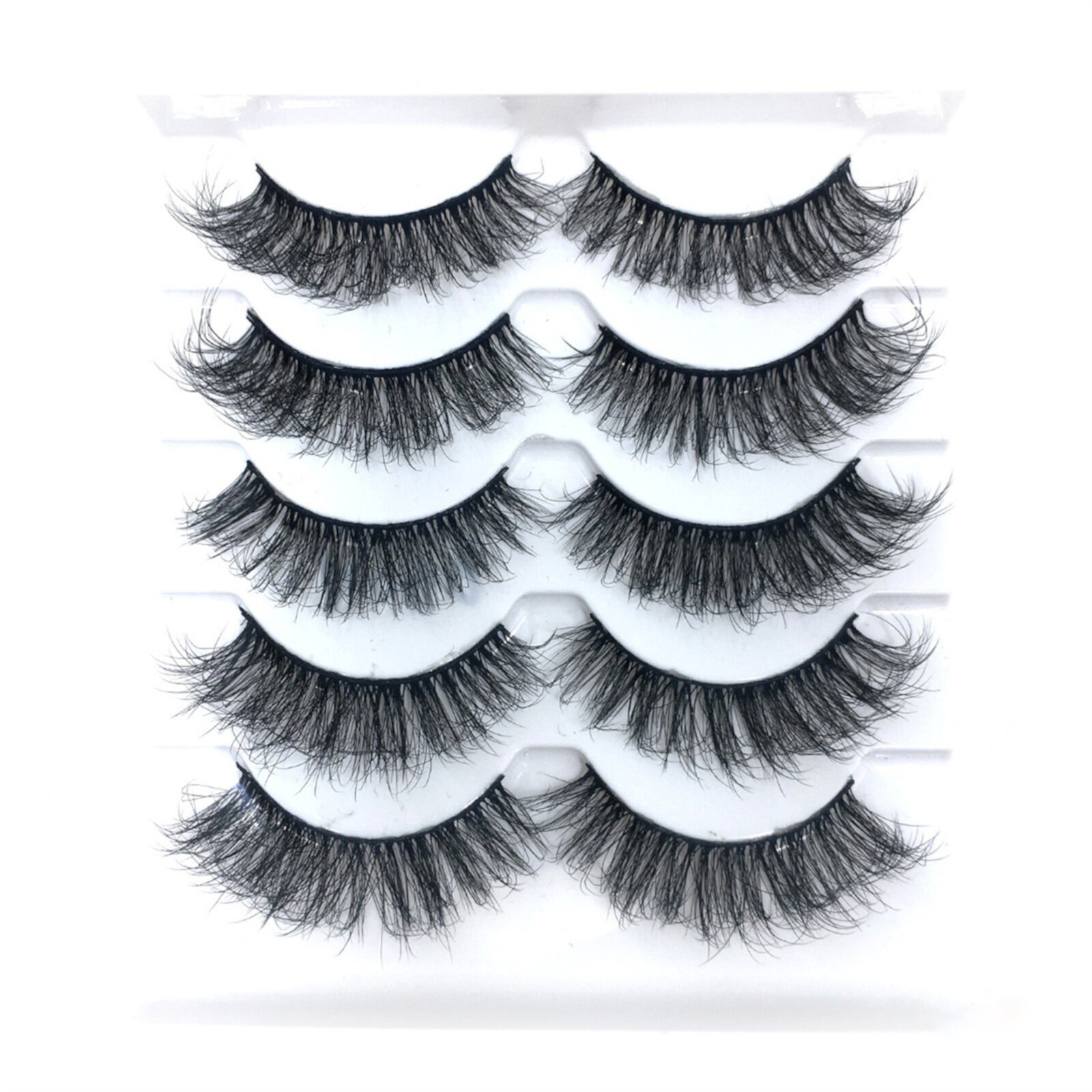 Sehao False Eyelashes Lashes Pack 10 Pairs 8D Dramatic Eyelashes Wispy Cat Eye Style Volume Eye Lashes Multipack Sehao