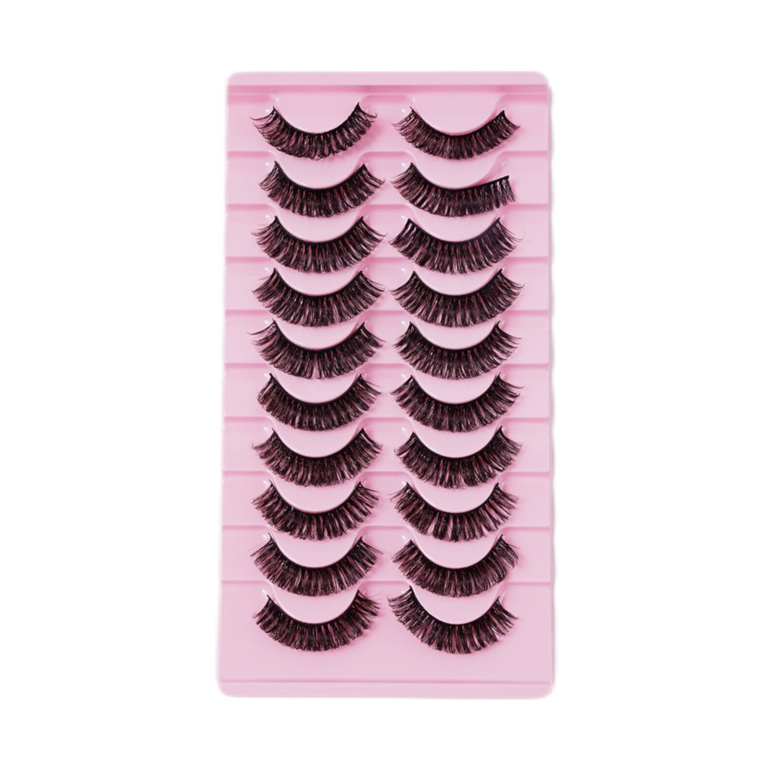 10 Pairs Russian Style Strip Lashes D Curl Long False Eyelashes Hand Made Full Curled Natural Black Fake Eye Lashes Extensions Makeup Tools G4L3 VOPPV