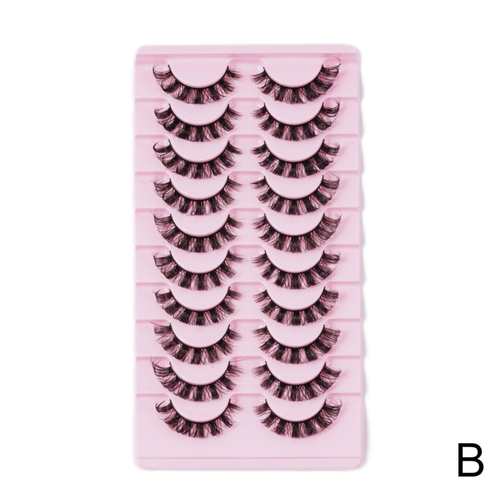 10 Pairs Russian Style Strip Lashes D Curl Long False Eyelashes Hand Made Full Curled Natural Black Fake Eye Lashes Extensions Makeup Tools L7I8 VOPPV