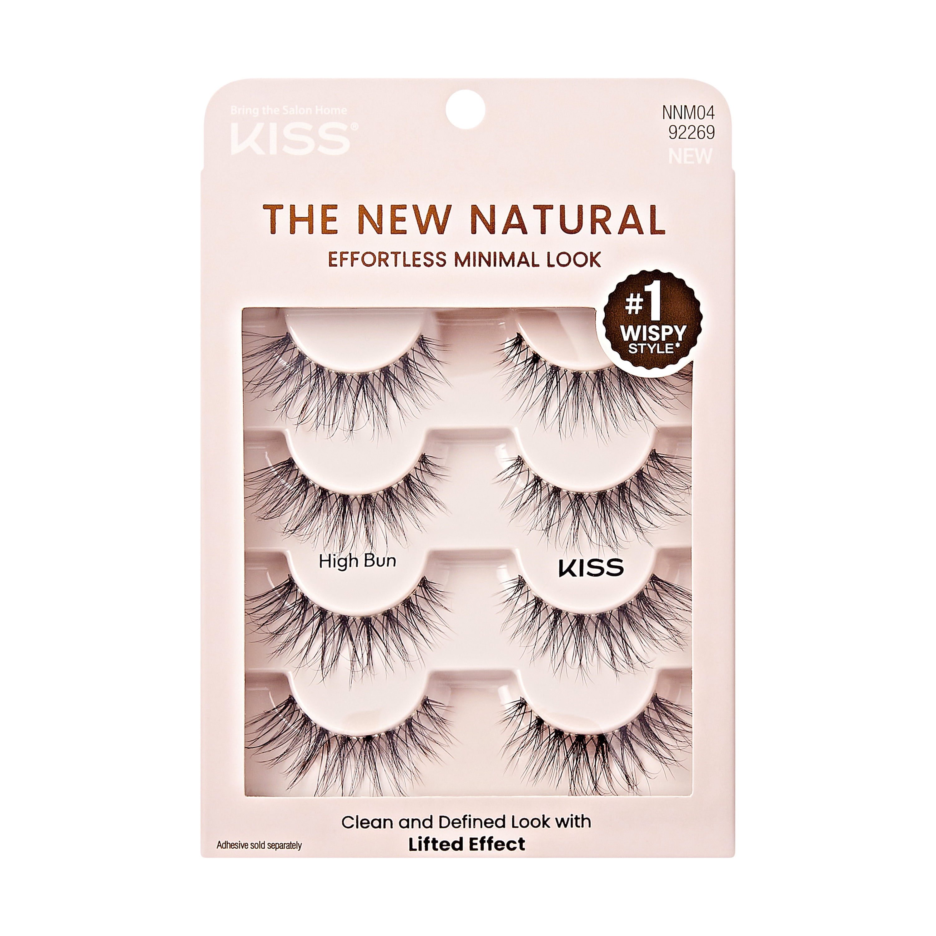 KISS The New Natural, False Eyelashes, High Bun, 12 mm, 4 Pairs Visit the KISS Store