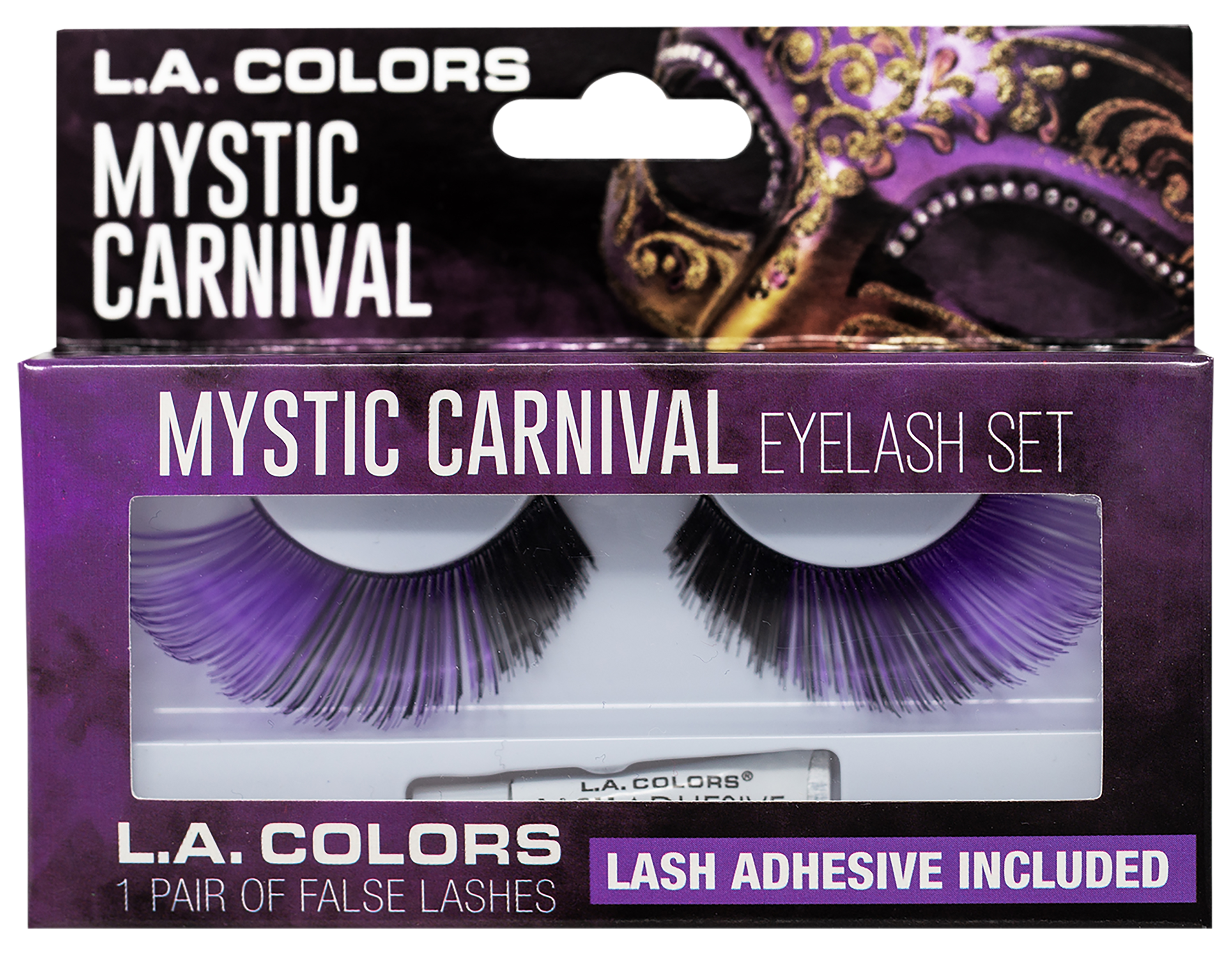 L.A. COLORS Eyelashes with Glue, Mystic Carnival, 1 Pair L.A. COLORS