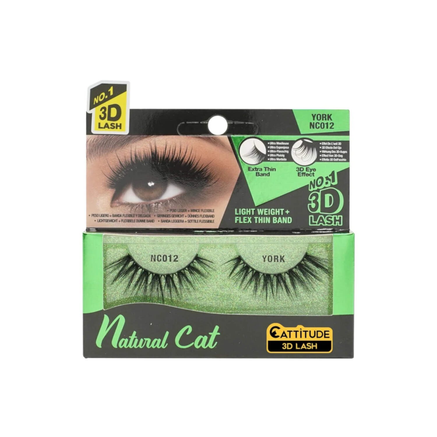 Ebin New York Natural Cat 3D Eye Lashes-Snowshoe EBIN NEW YORK