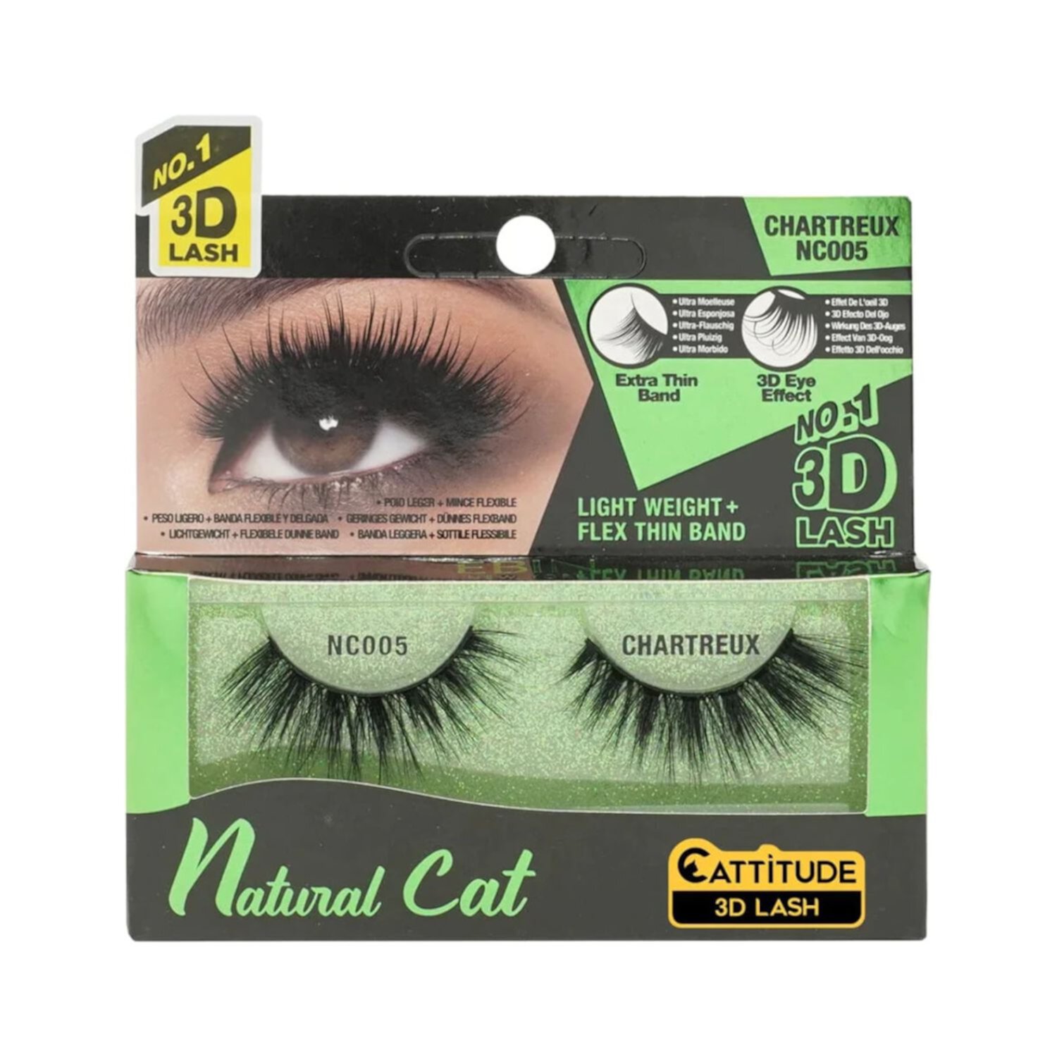 Ebin New York Natural Cat 3D Eye Lashes-Chartreux EBIN NEW YORK