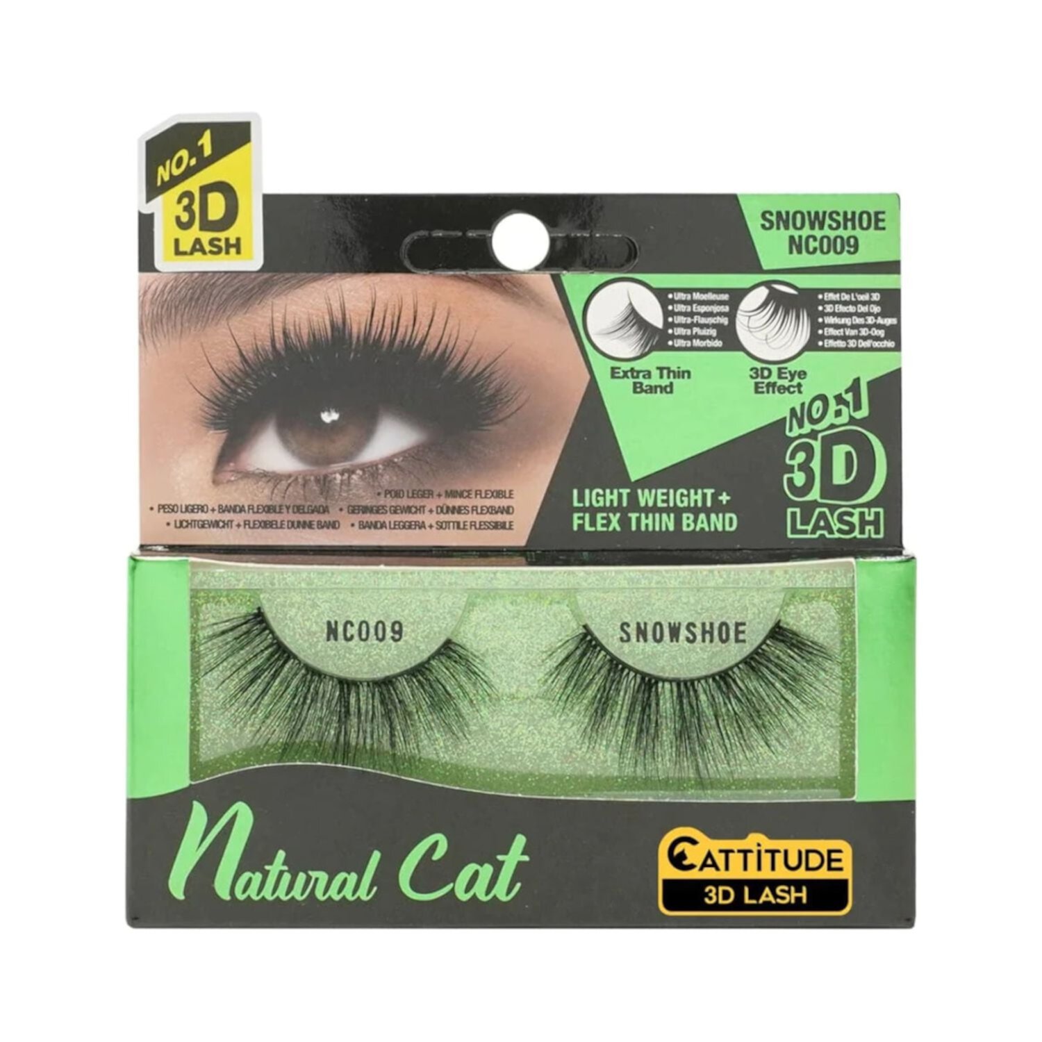 Ebin New York Natural Cat 3D Eye Lashes-Snowshoe EBIN NEW YORK