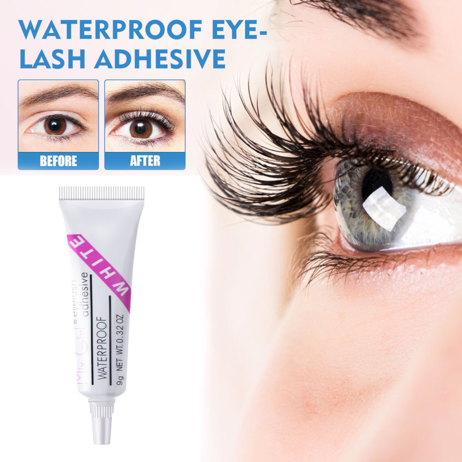 JINCBY Clearance, Strong Clear False Eyelash Glue Strip Eye Adhesive 7ML Gift for Women JINCBY