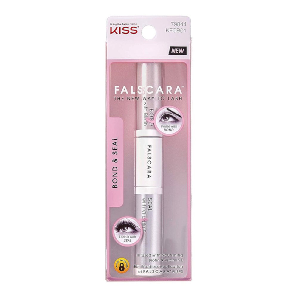 KISS Falscara DIY Eyelash Extension Bond & Seal Infused with Biotin & Vitamin E – Strong Gentle Comfortable Lash Adhesive for All Day Wear For Use With Falscara Lash Wisps, Remover, and Applicator Visit the KISS Store