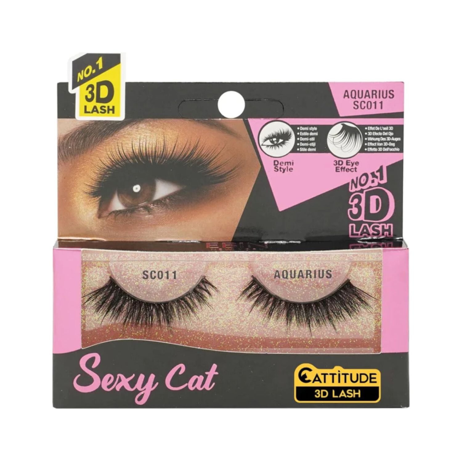 Ebin New York Sexy Cat 3D Eye Lashes-Aquarius Visit the EBIN NEW YORK Store