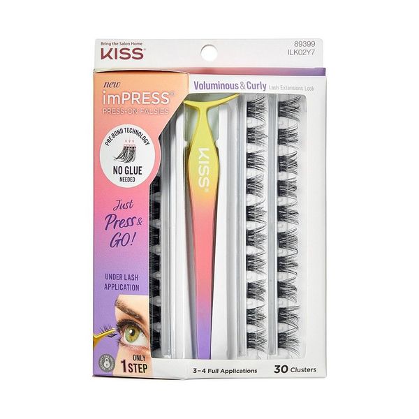 KISS imPRESS Press-On Falsies Eyelash Clusters Kit - Voluminous & Curly - 31ct Visit the KISS Store