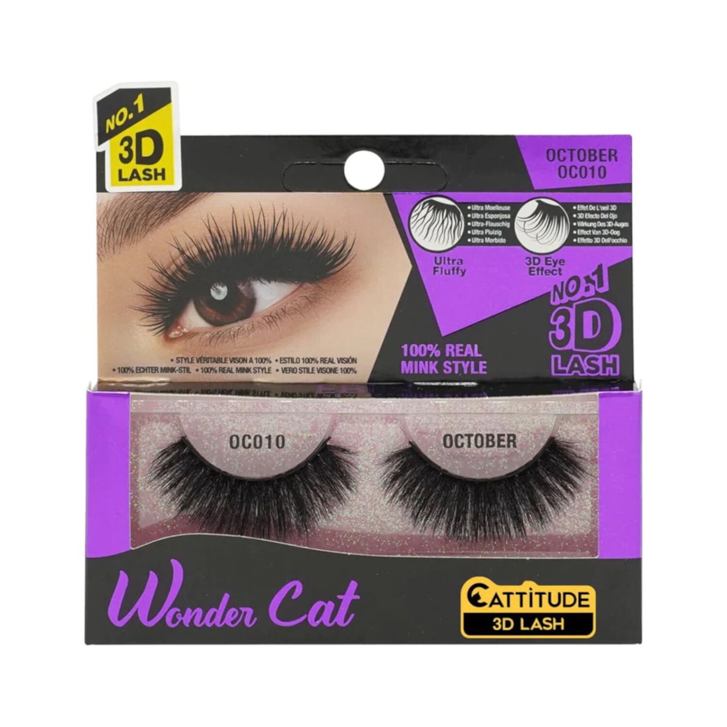 Ebin New York Wonder Cat 3D Faux Mink Eye Lashes-October Visit the EBIN NEW YORK Store