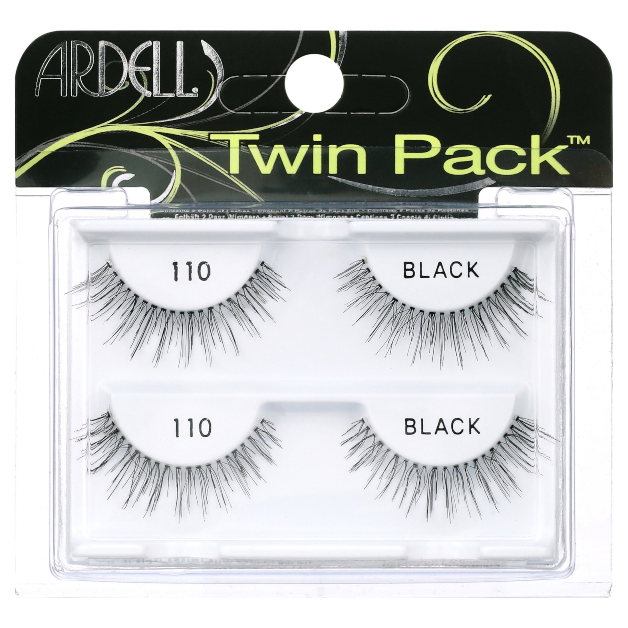 (2 Pack) Ardell False Eyelashes, 110 Black ARDELL