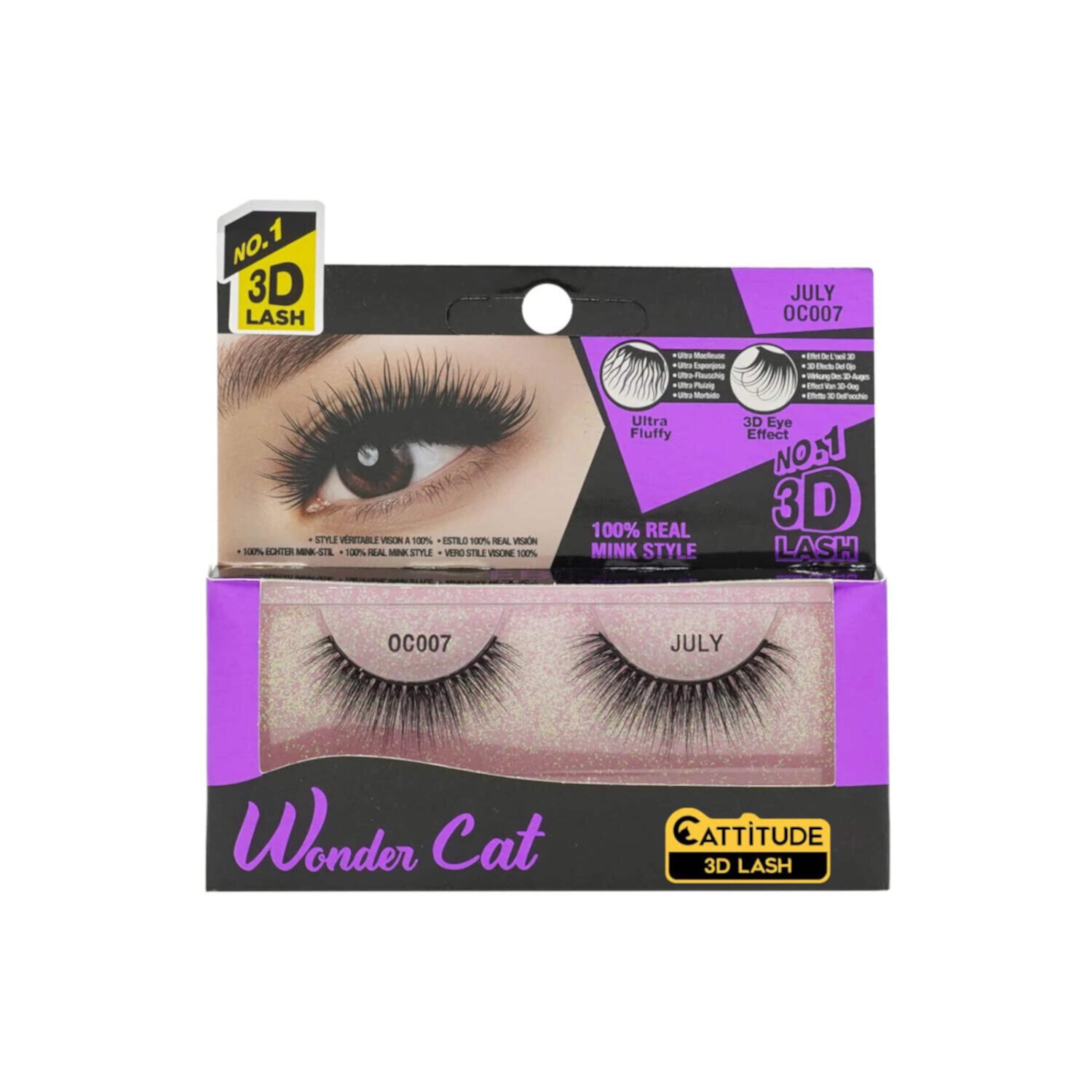 Ebin New York Wonder Cat 3D Faux Mink Eye Lashes-July Visit the EBIN NEW YORK Store