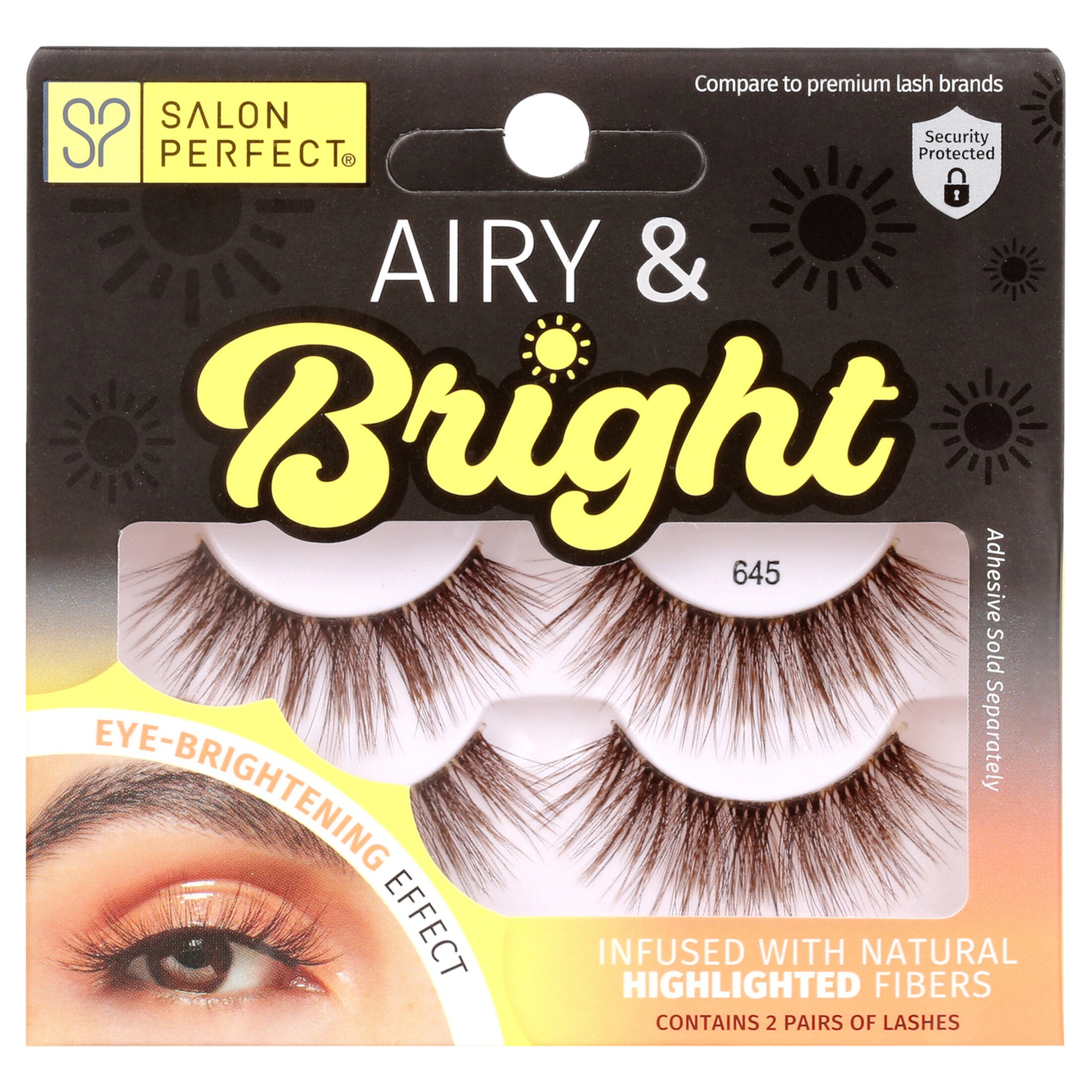 Salon Perfect Airy & Bright 645 Lash, 2 Pairs Salon Perfect