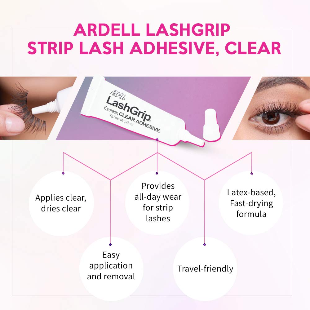 4 Pack - Ardell LashGrip Eyelash Adhesive, Clear 0.25 oz ARDELL