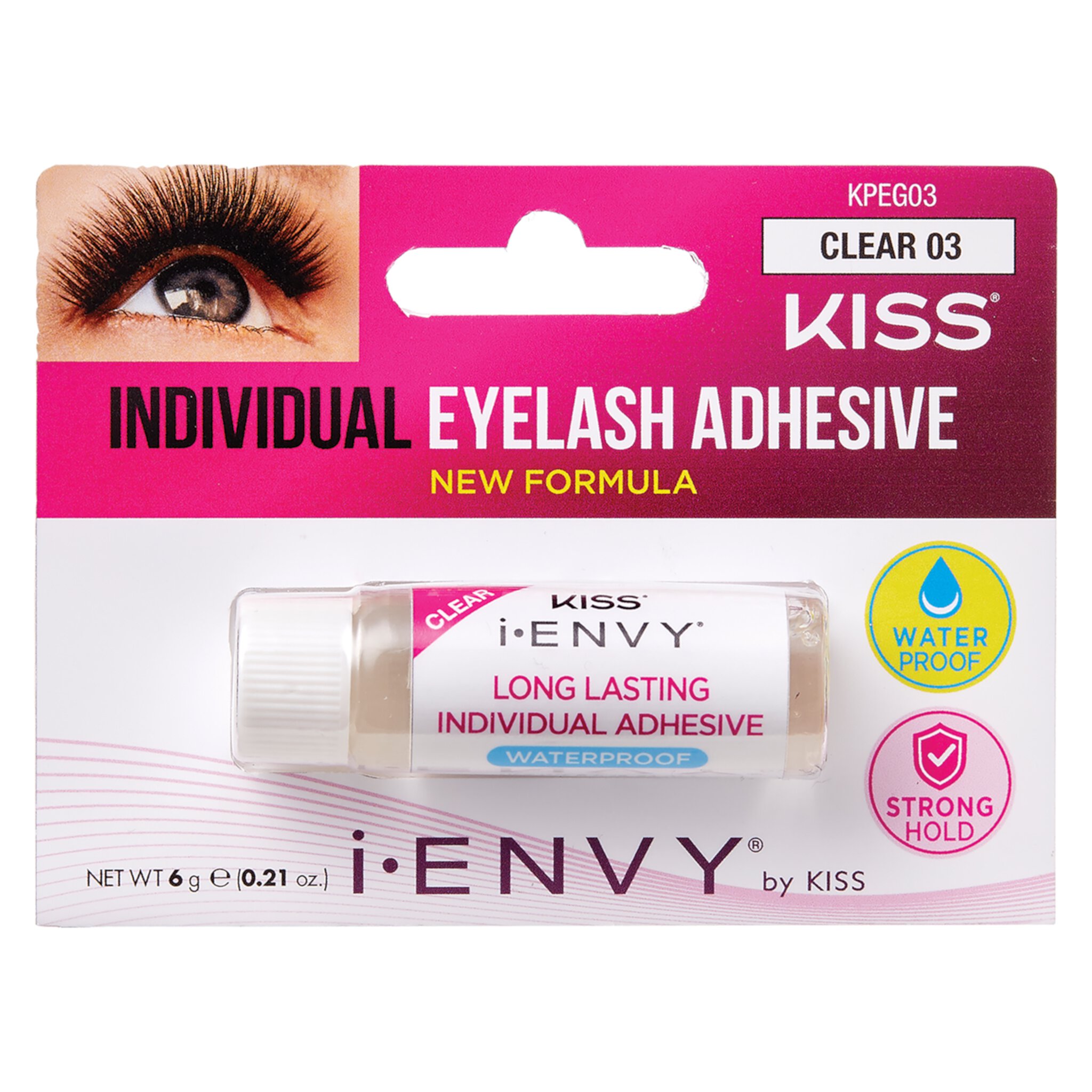 Kiss I Envy Clear03 Individual Eyelash Adhesive 0.21 Oz I-Envy