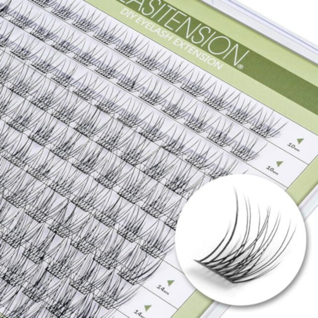 156 PCS Self Adhesive Eyelashes Clusters Kit Lash Clusters DIY Eyelashes Pre Glued Reusable No Glue Needed No Remover No residue EASITENSION