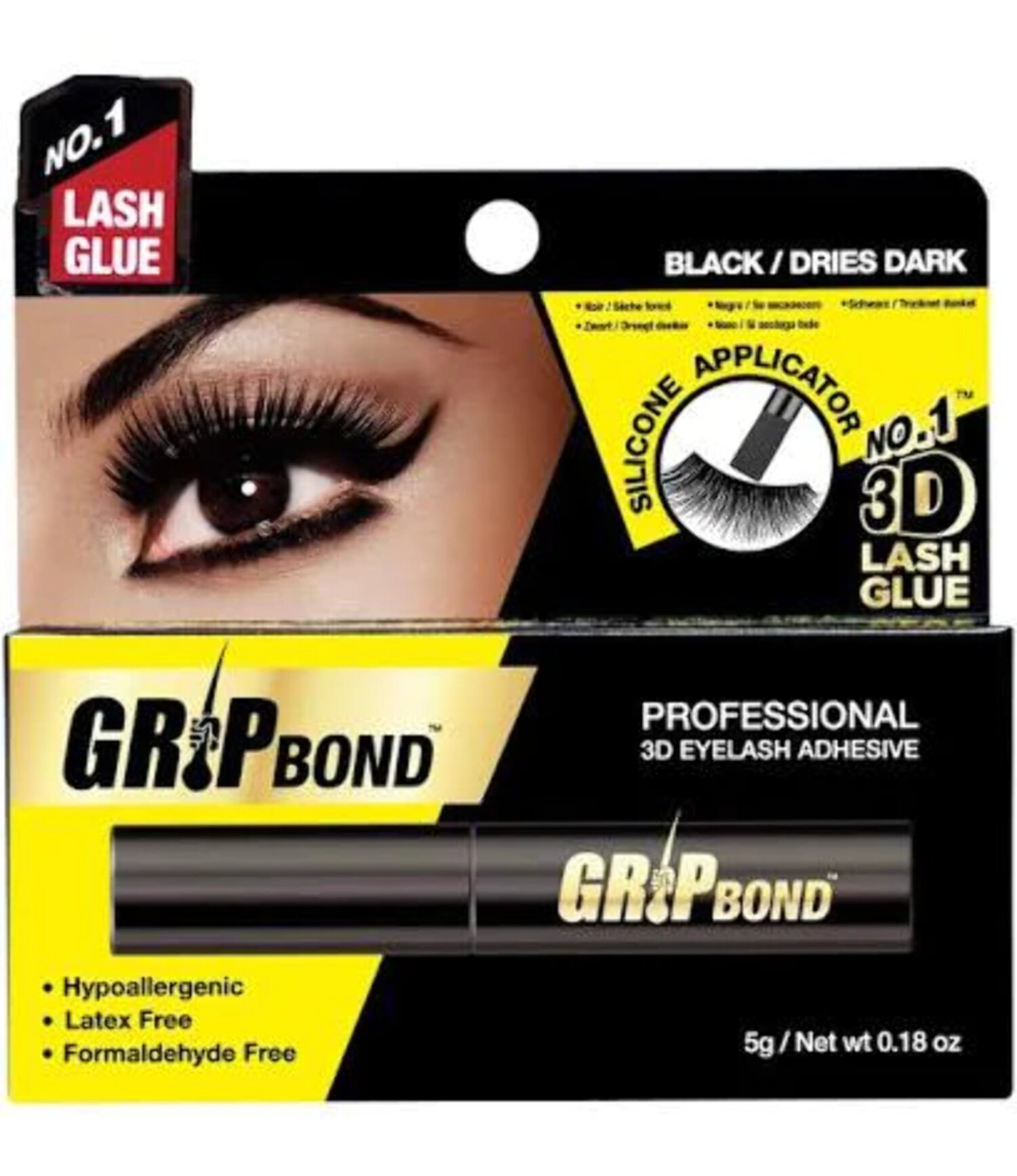 GRIP BOND LATEX-FREE LASH ADHESIVE - BLACK Visit the EBIN NEW YORK Store