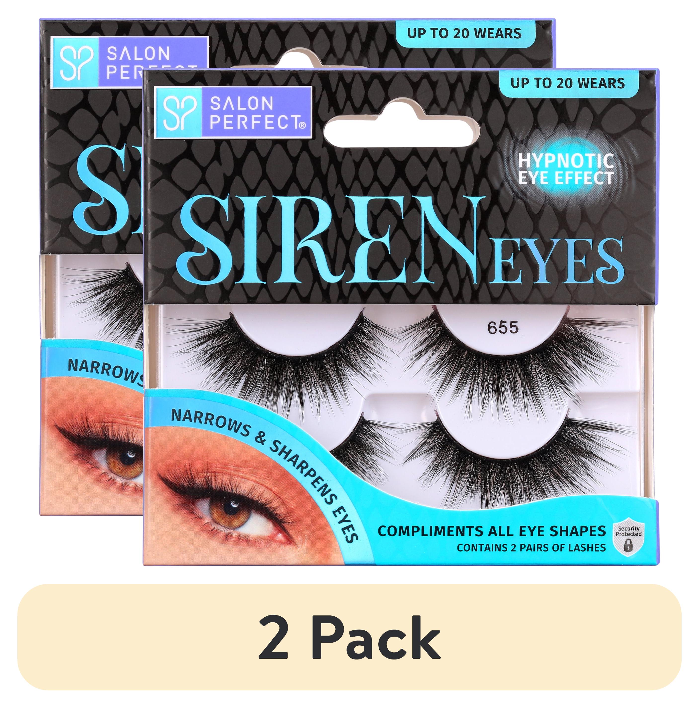 (2 pack) Salon Perfect Siren Eyes 655 Lash, 2 Pairs black false eyelashes Salon Perfect