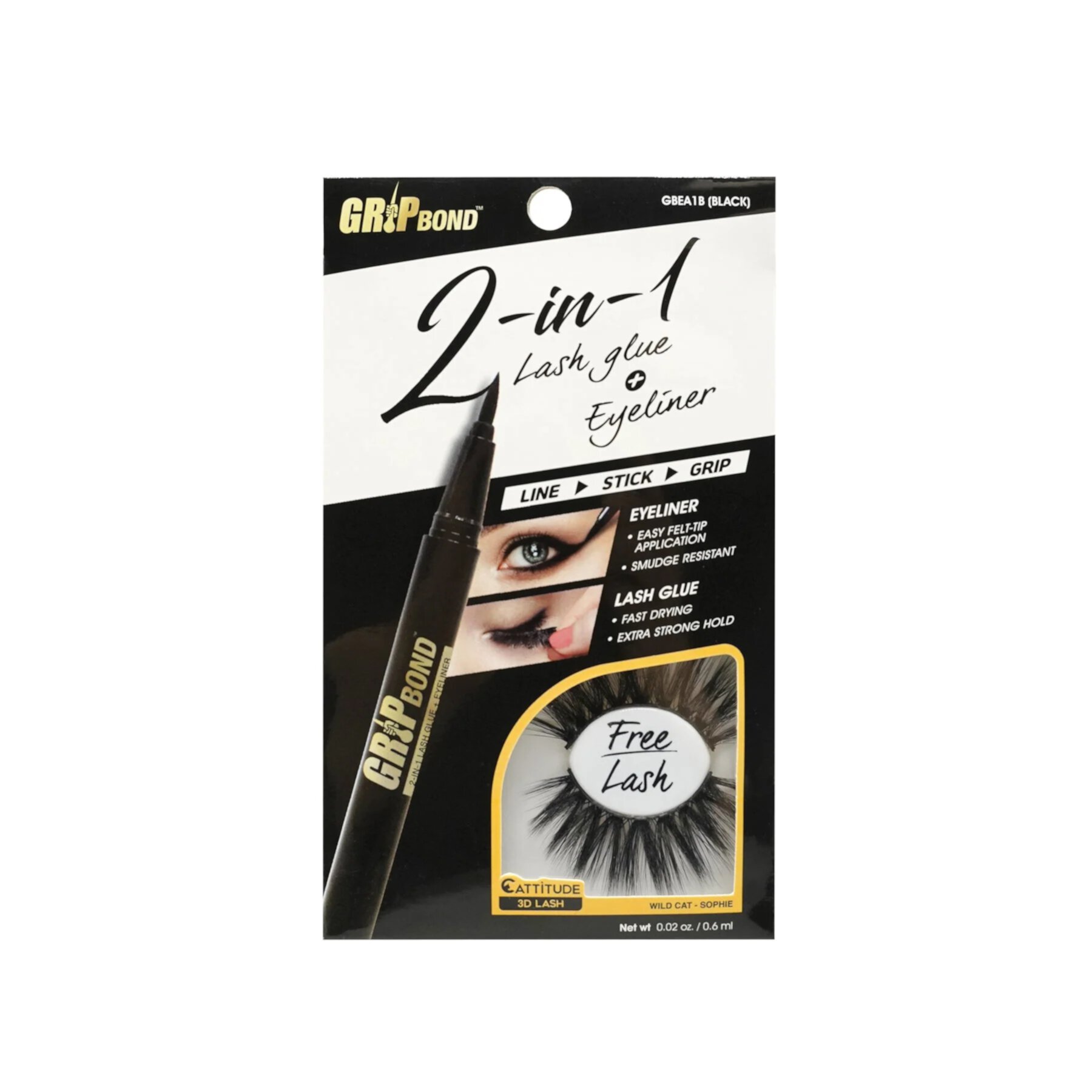 Grip Bond 2 in 1 Lash Glue  Eyeliner Visit the EBIN NEW YORK Store