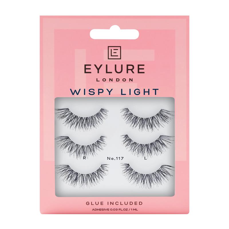 Eylure Wispy False Eyelashes, No. 117, 3 Pairs Eylure