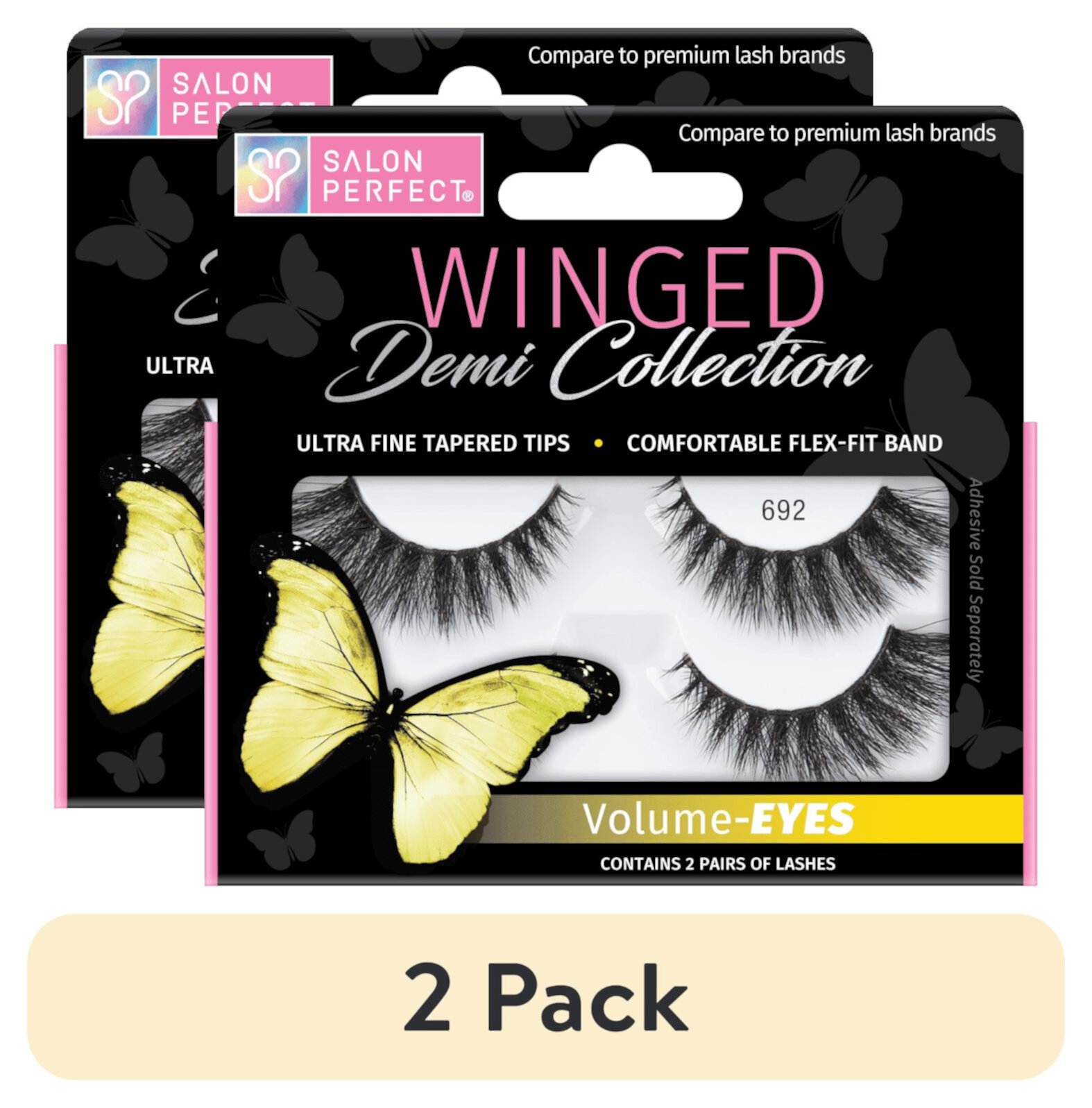 (2 pack) Salon Perfect Winged Lash, 692, 2 Pairs Salon Perfect