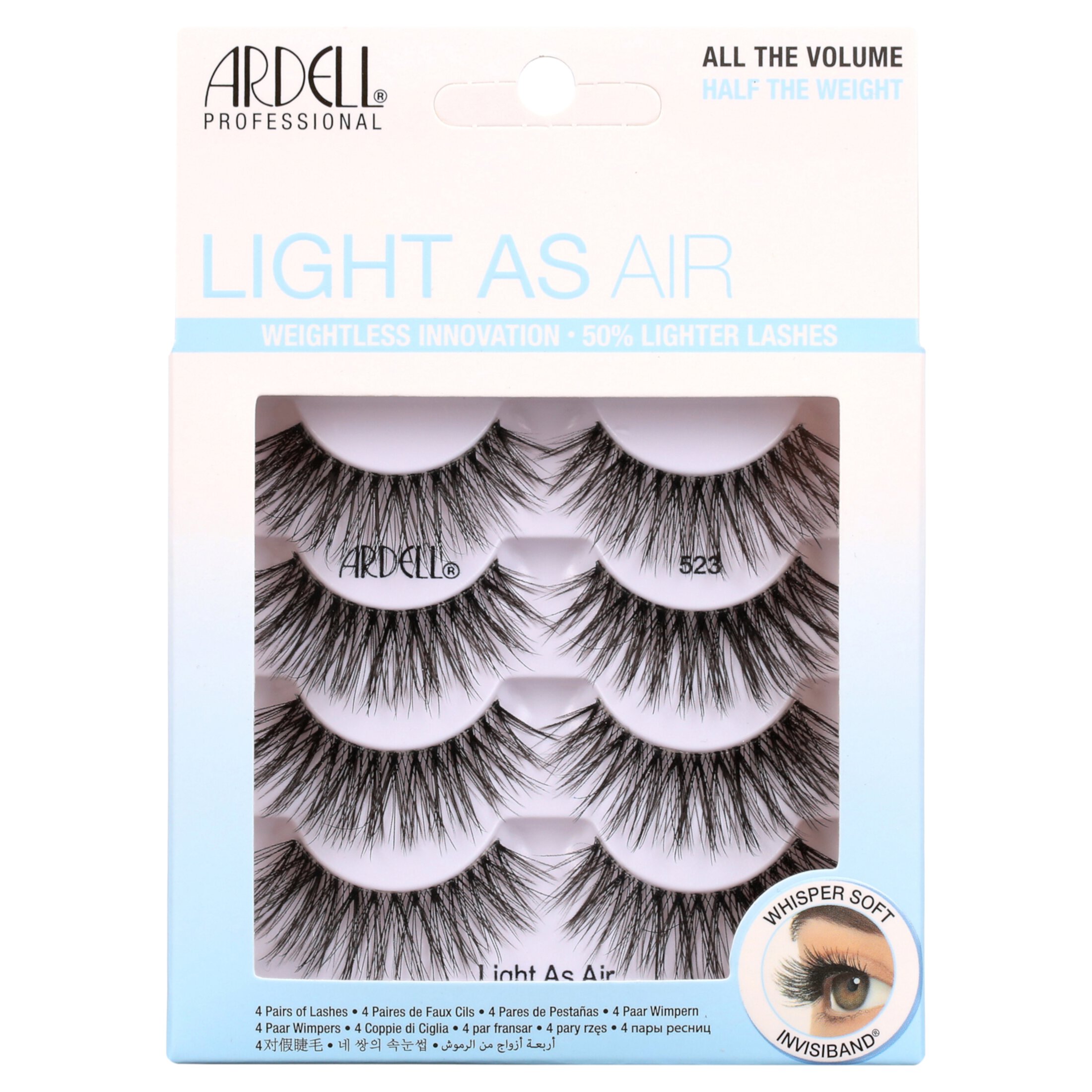 Ardell Lash Light As Air, 523, 4 Pairs ARDELL