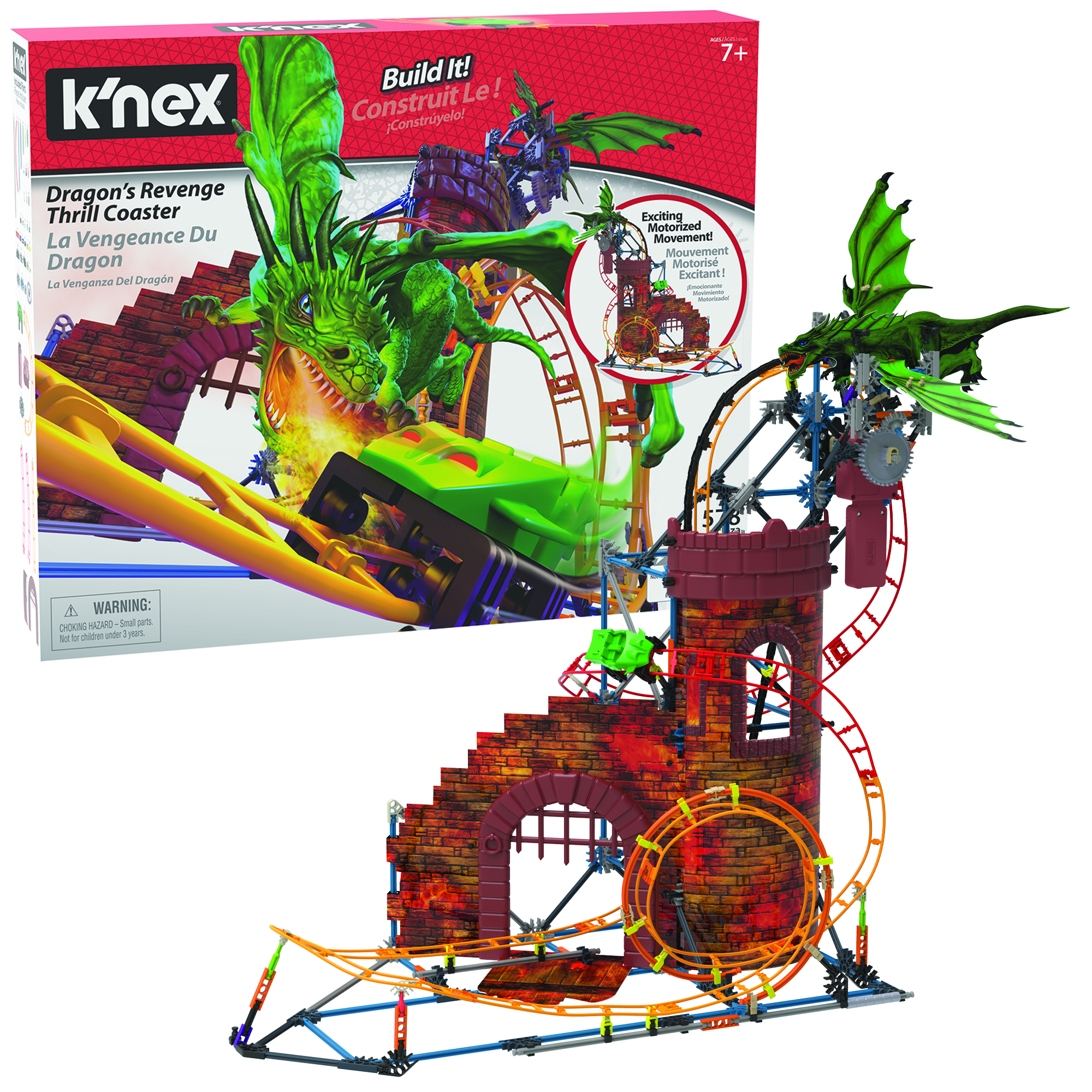 K'NEX Dragon's Revenge Thrill Coaster - 578 Parts - Roller Coaster Toy - Ages 9 and up K'NEX