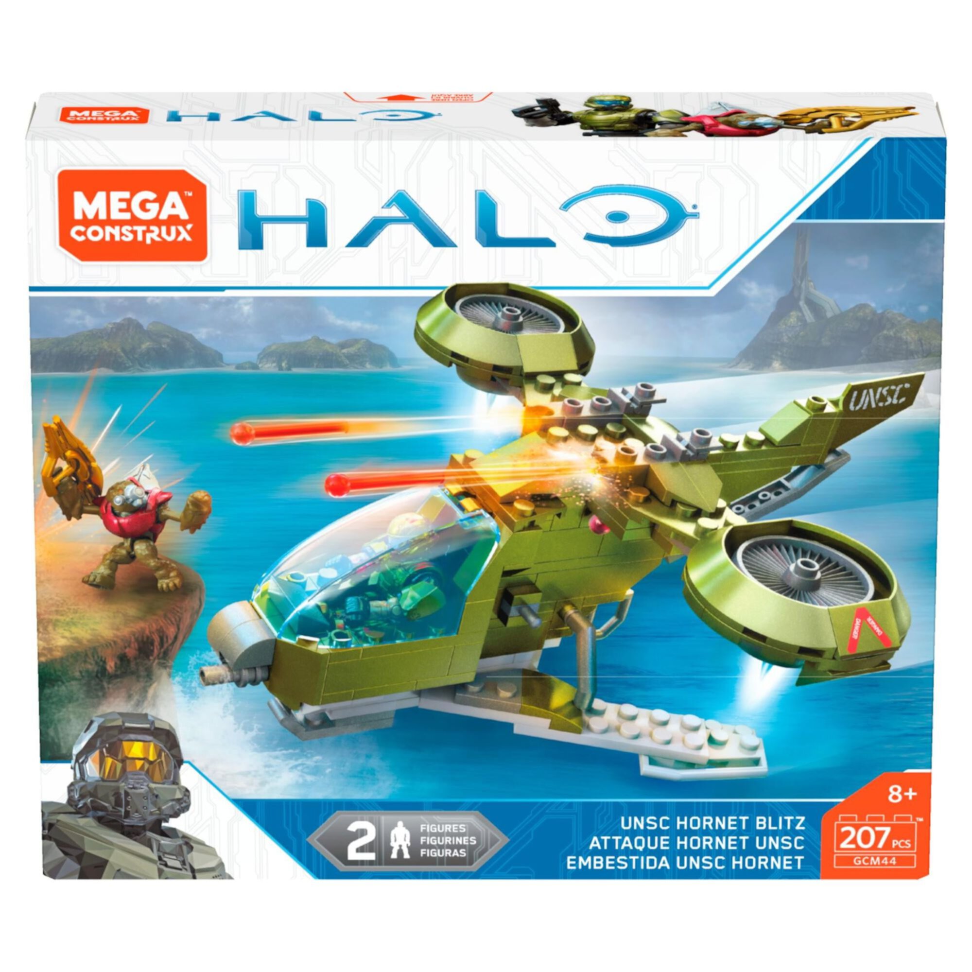 Конструктор Halo UNSC Hornet Blitz с микрофигурками, 207 деталей, для детей от 8 лет Mega Construx