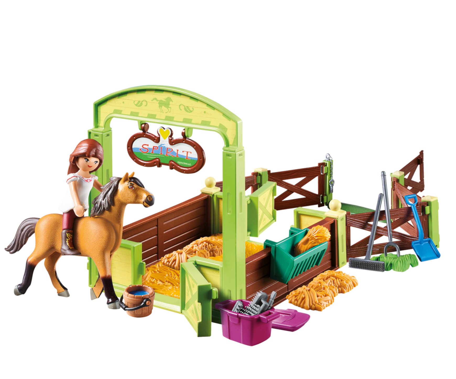 PLAYMOBIL Spirit Riding Free Lucky & Spirit with Horse Stall Doll Playset Playmobil