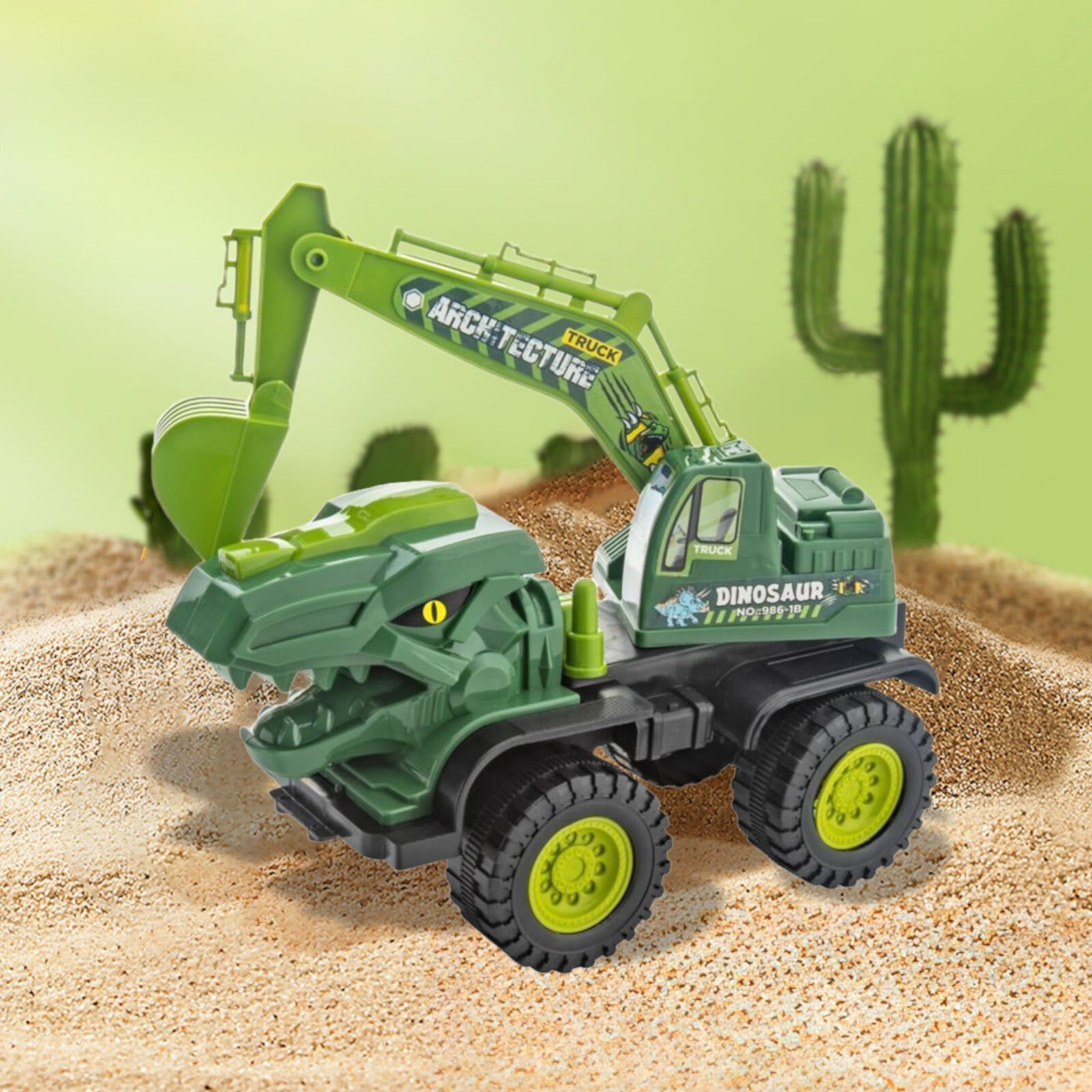 Dinosaur Excavator Children's Green Engineering Vehicle Toys Cool Boys Girls Gifts SIYTUAU