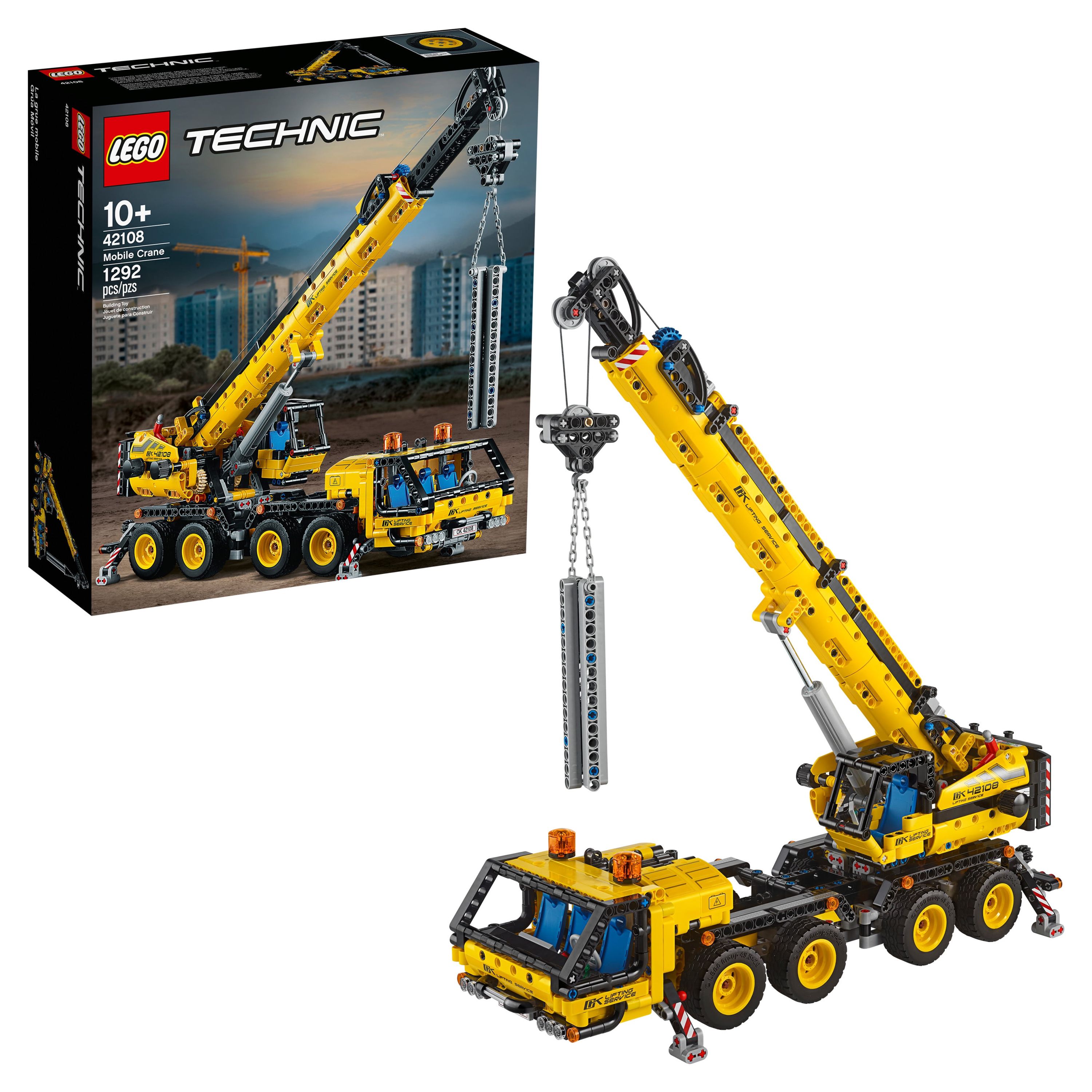 LEGO Technic Mobile Crane 42108 Construction Toy Building Kit (1,292 pieces) Lego