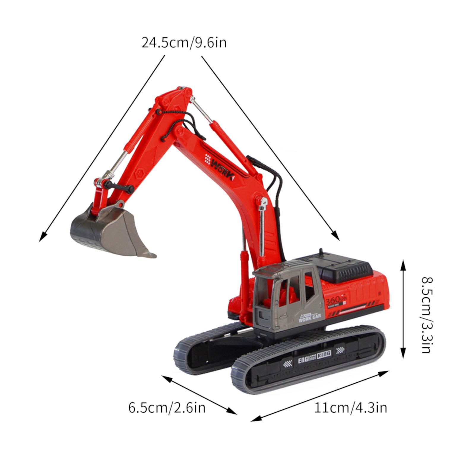 VANLOFE Toy Car Kids Gift Aged 2 and UP Children Toy Car Excavator Model Toy Engineering Car Toy Car Simulation Ornament Excavator Engineering Diecast Set VANLOFE