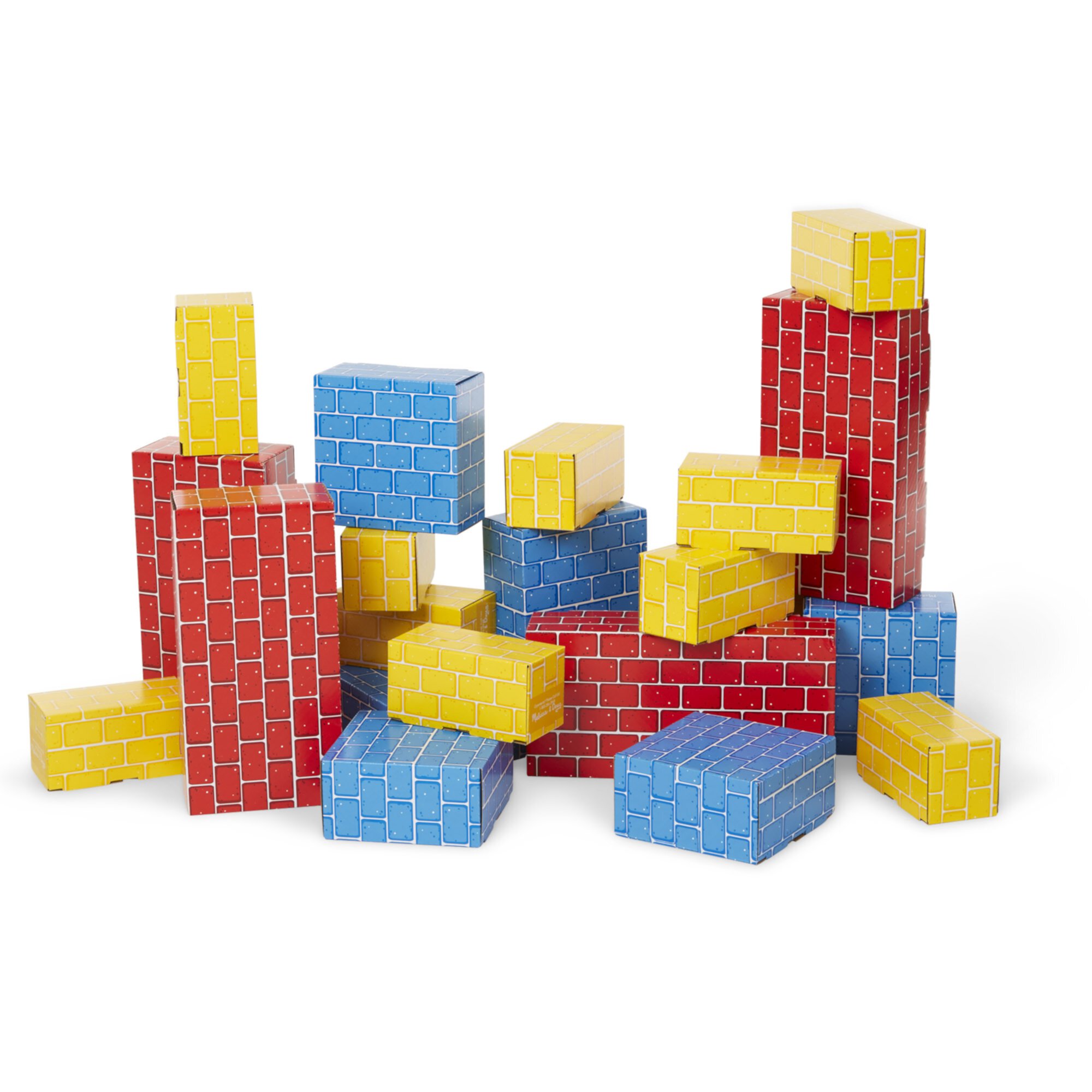 Melissa & Doug Extra-Thick Cardboard Building Blocks - 24 Blocks in 3 Sizes - FSC Certified Melissa & Doug